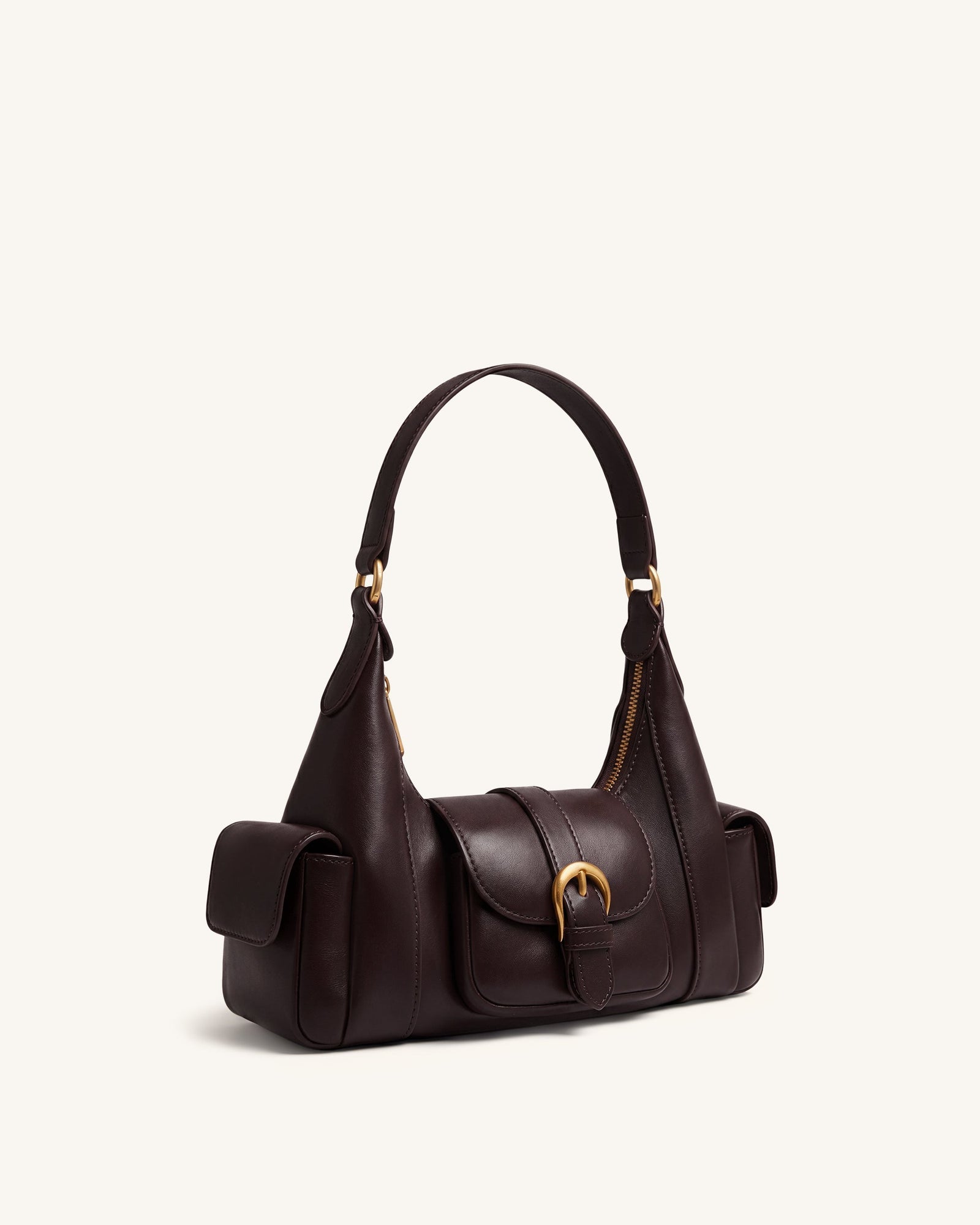 Jw Pei Estelle Pocket Shoulder Bag Dark Brown