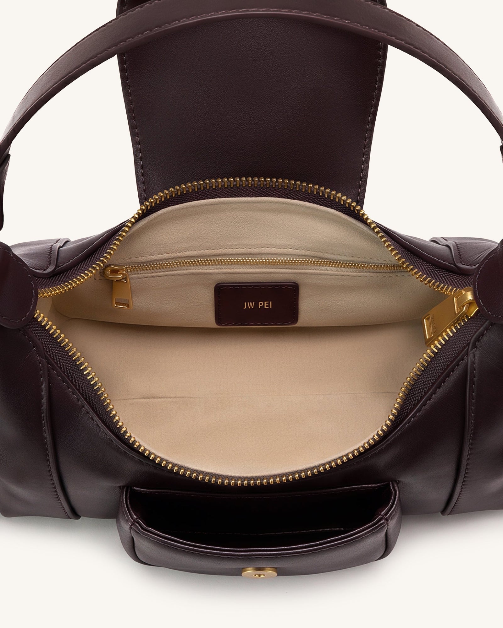 Jw Pei Estelle Pocket Shoulder Bag Dark Brown
