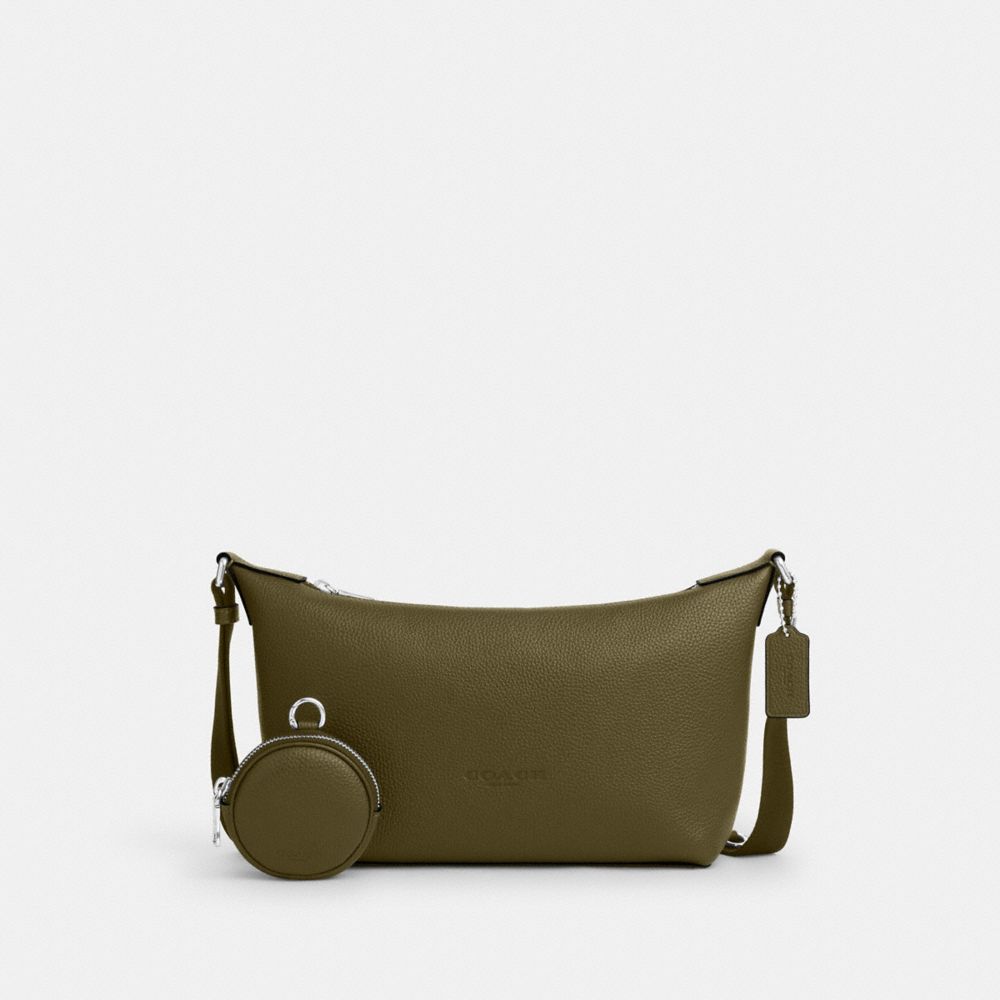 Coach Small Finn Crossbody Bag With Pouch Silver Olive