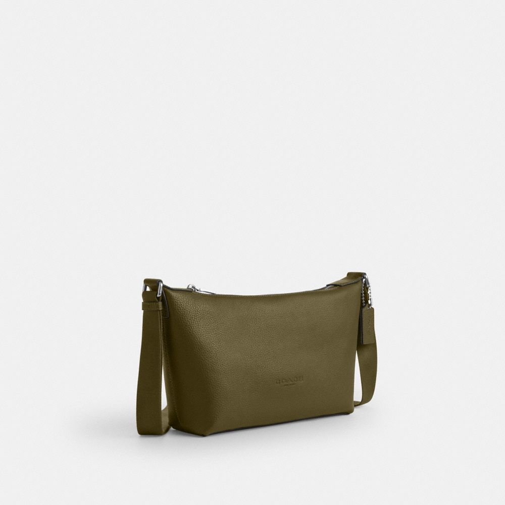 Coach Small Finn Crossbody Bag With Pouch Silver Olive