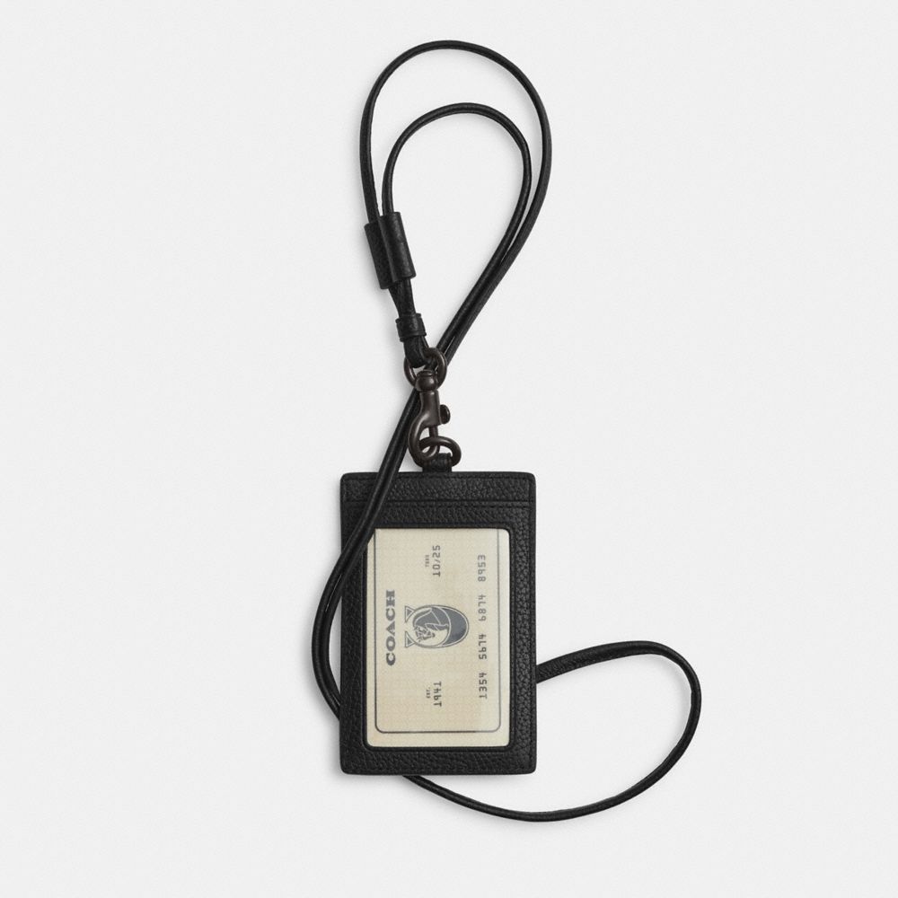 Coach Id Lanyard Black