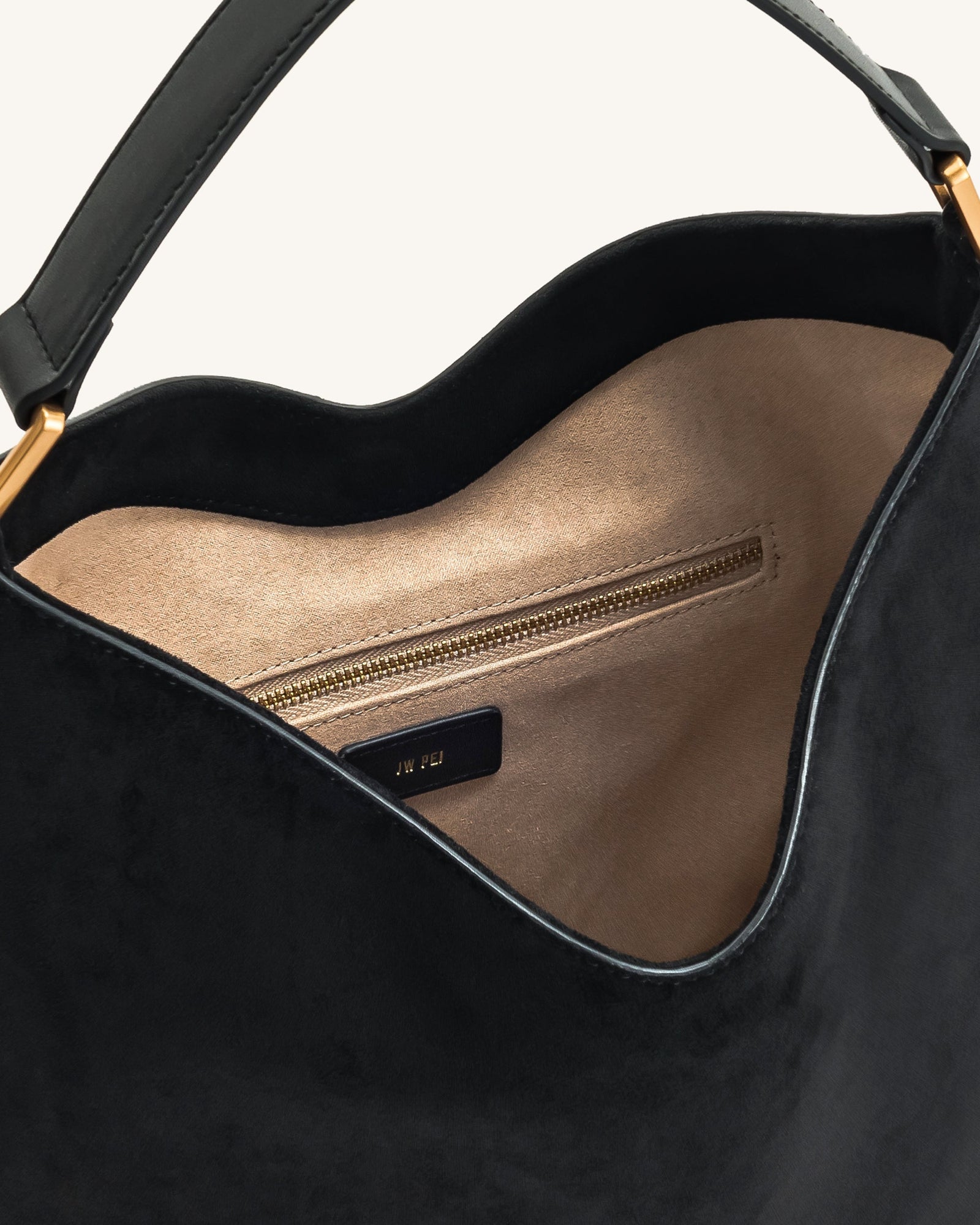 Jw Pei Aria Faux Suede Shoulder Bag Black