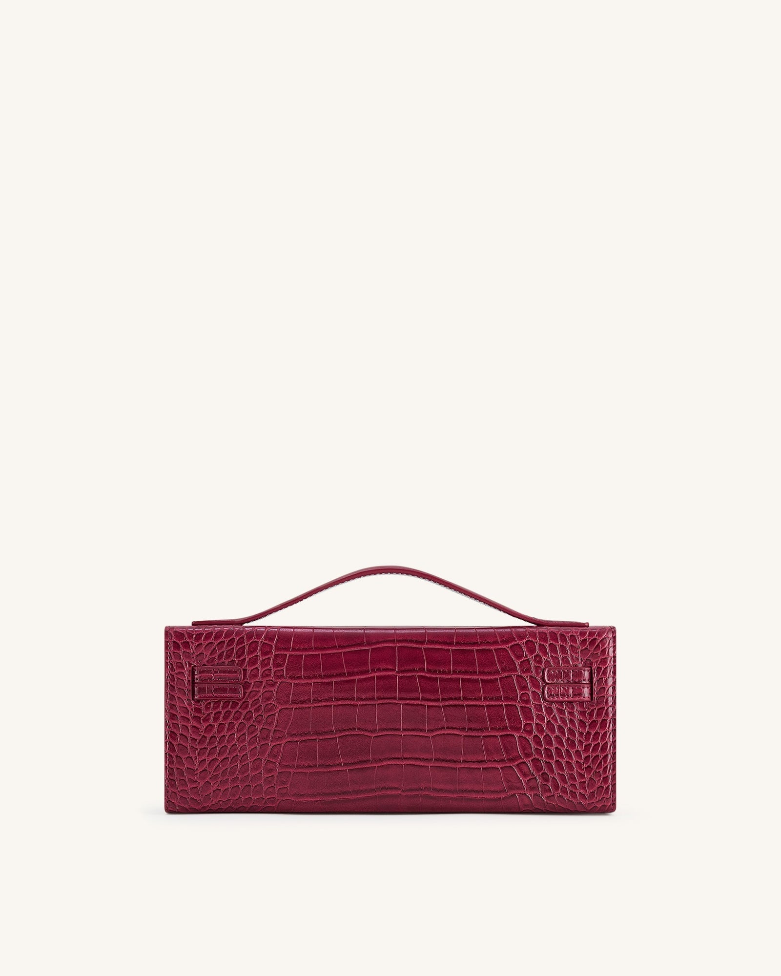 Jw Pei Bria Structured Top Handle Bag Burgundy Croc
