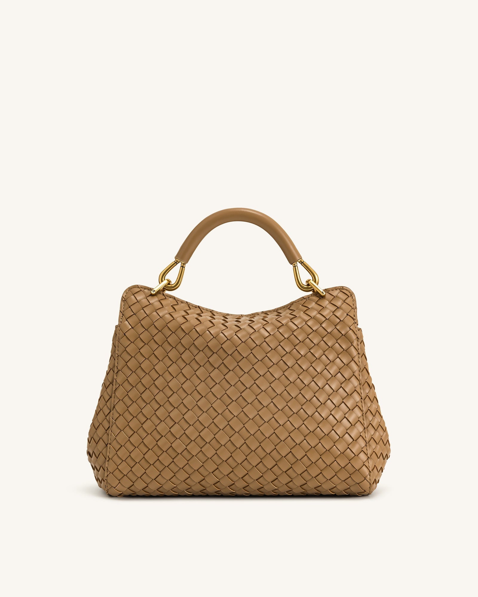 Jw Pei Lucia Classic Top Handle Woven Bag Brown