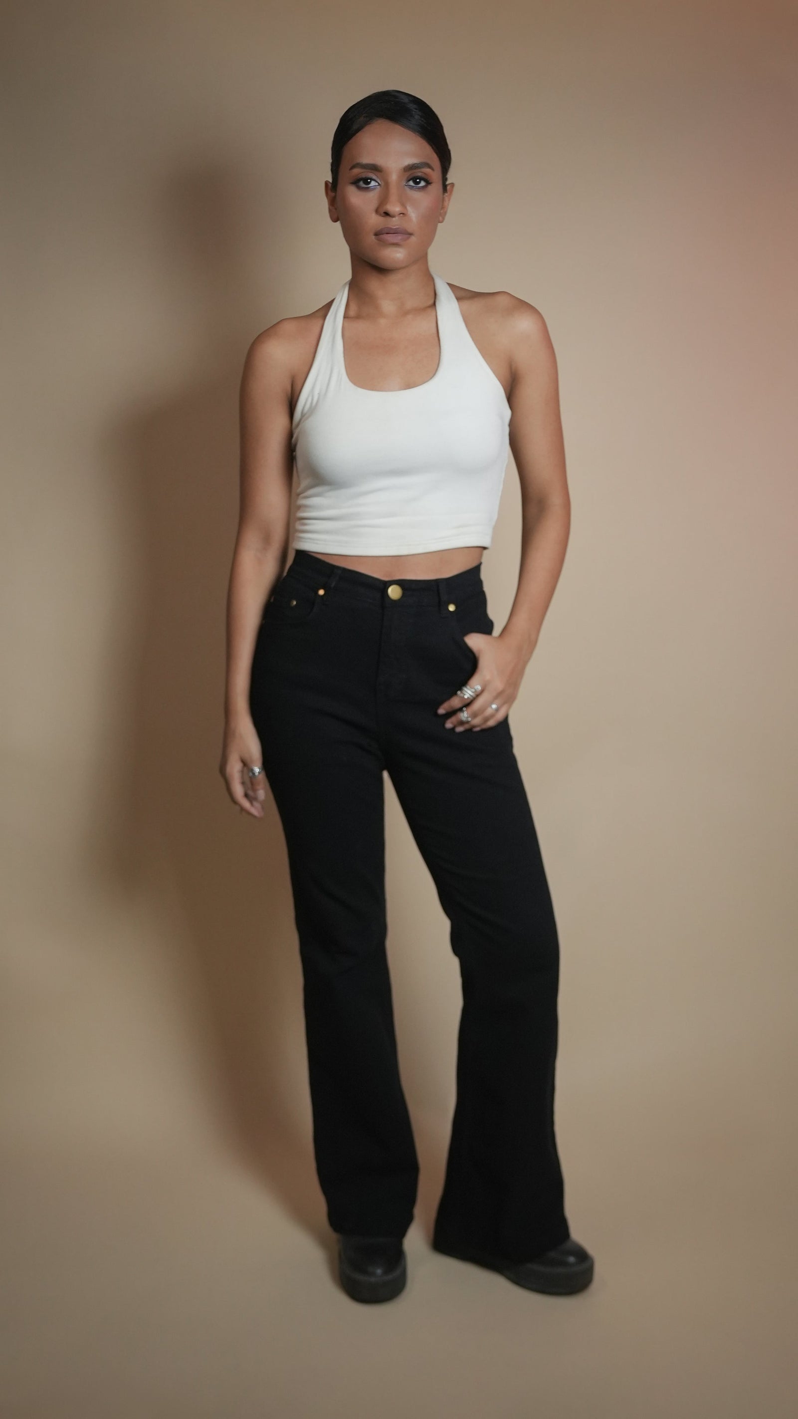 BOOTLEG DENIM BLACK WOMEN'S JEANS