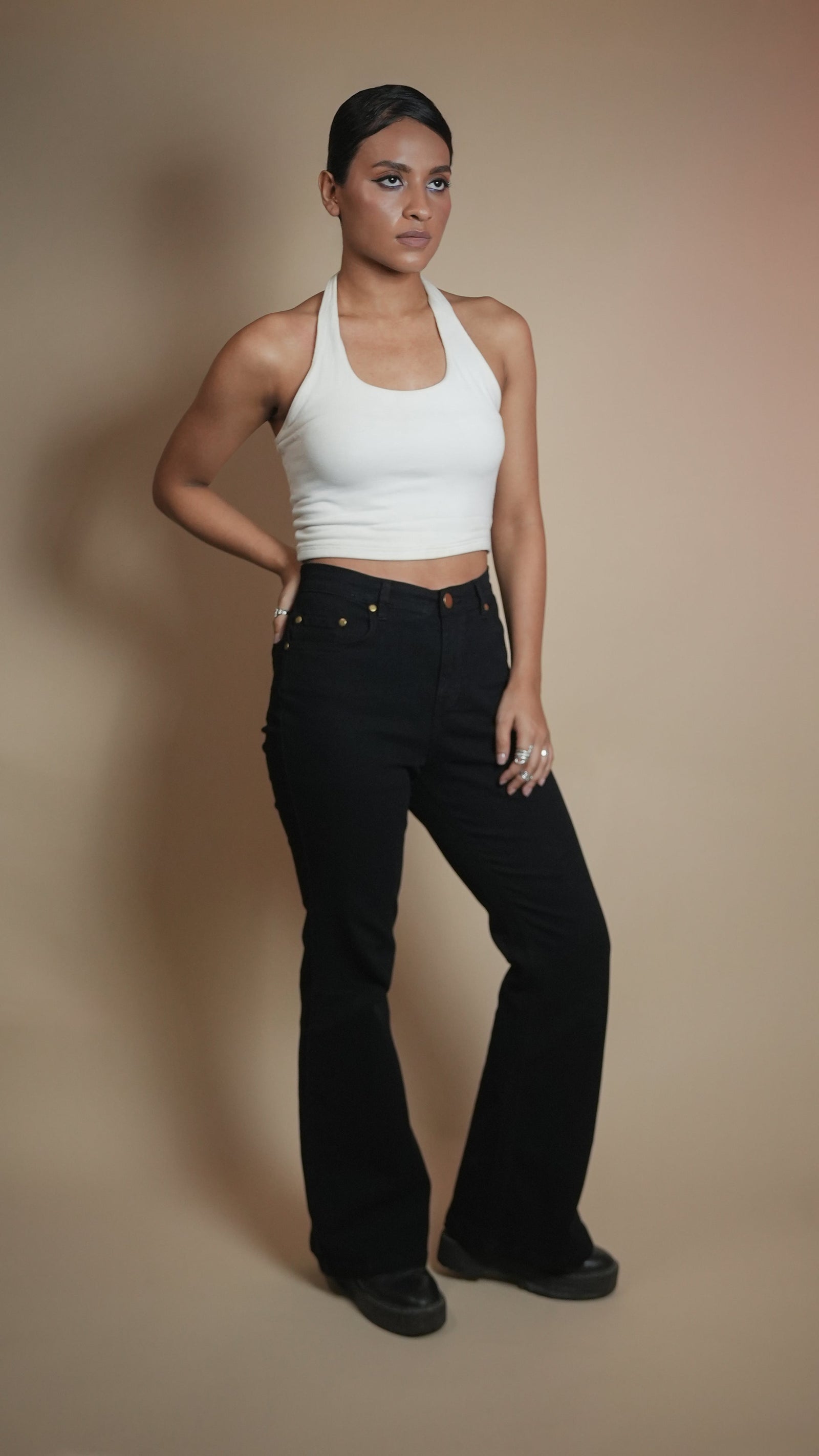 BOOTLEG DENIM BLACK WOMEN'S JEANS