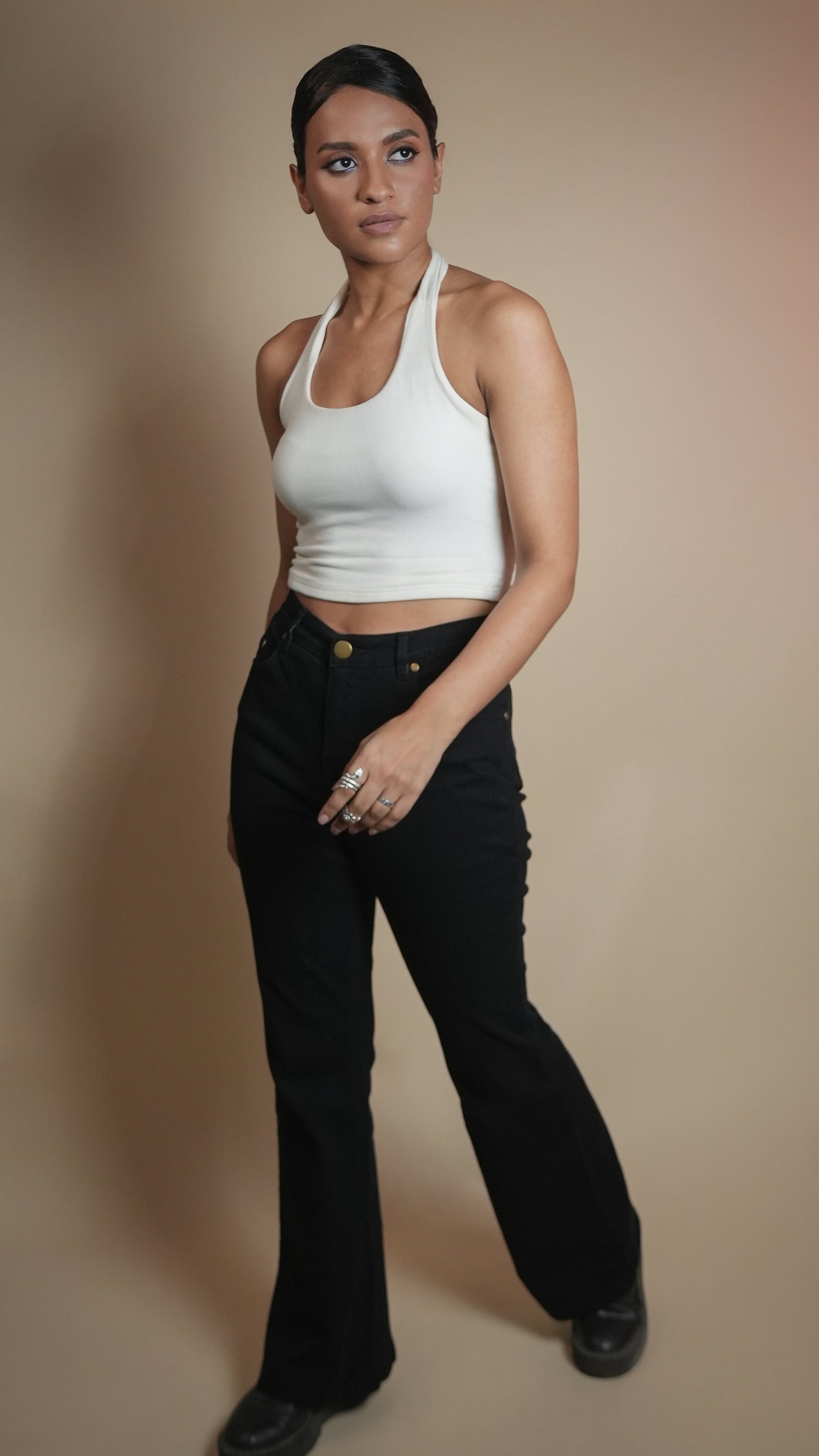 BOOTLEG DENIM BLACK WOMEN'S JEANS