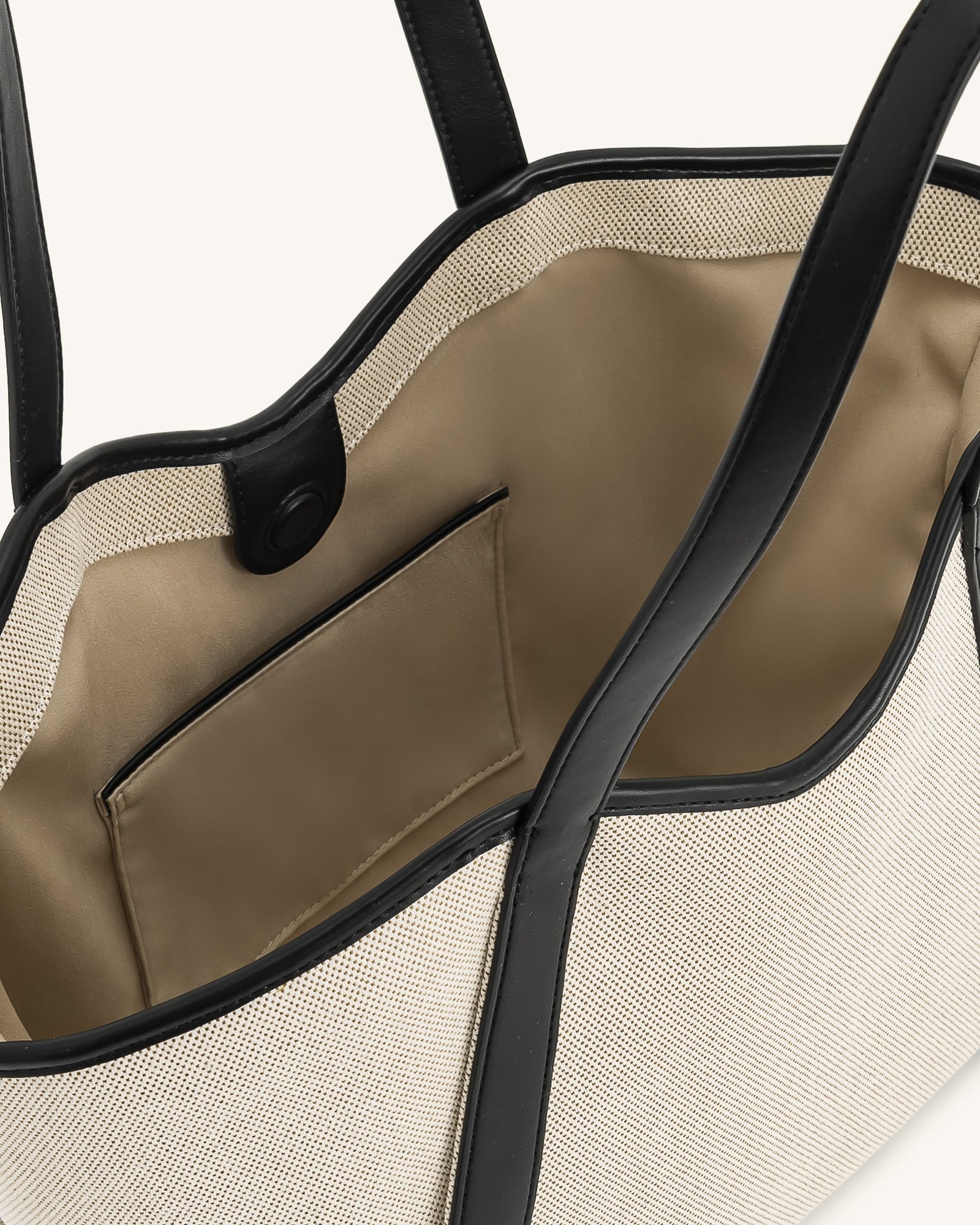 Jw Pei Kiana Large Capacity Tote Bag Black Canvas