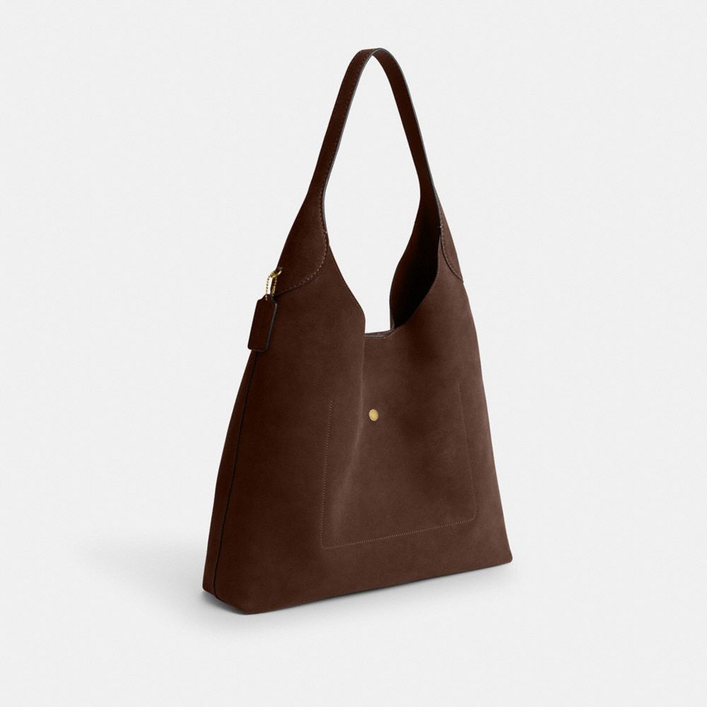 Coach Brooklyn Shoulder Bag 39 Brass Dark Chocolate