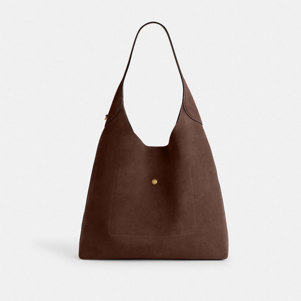 Coach Brooklyn Shoulder Bag 39 Brass Dark Chocolate