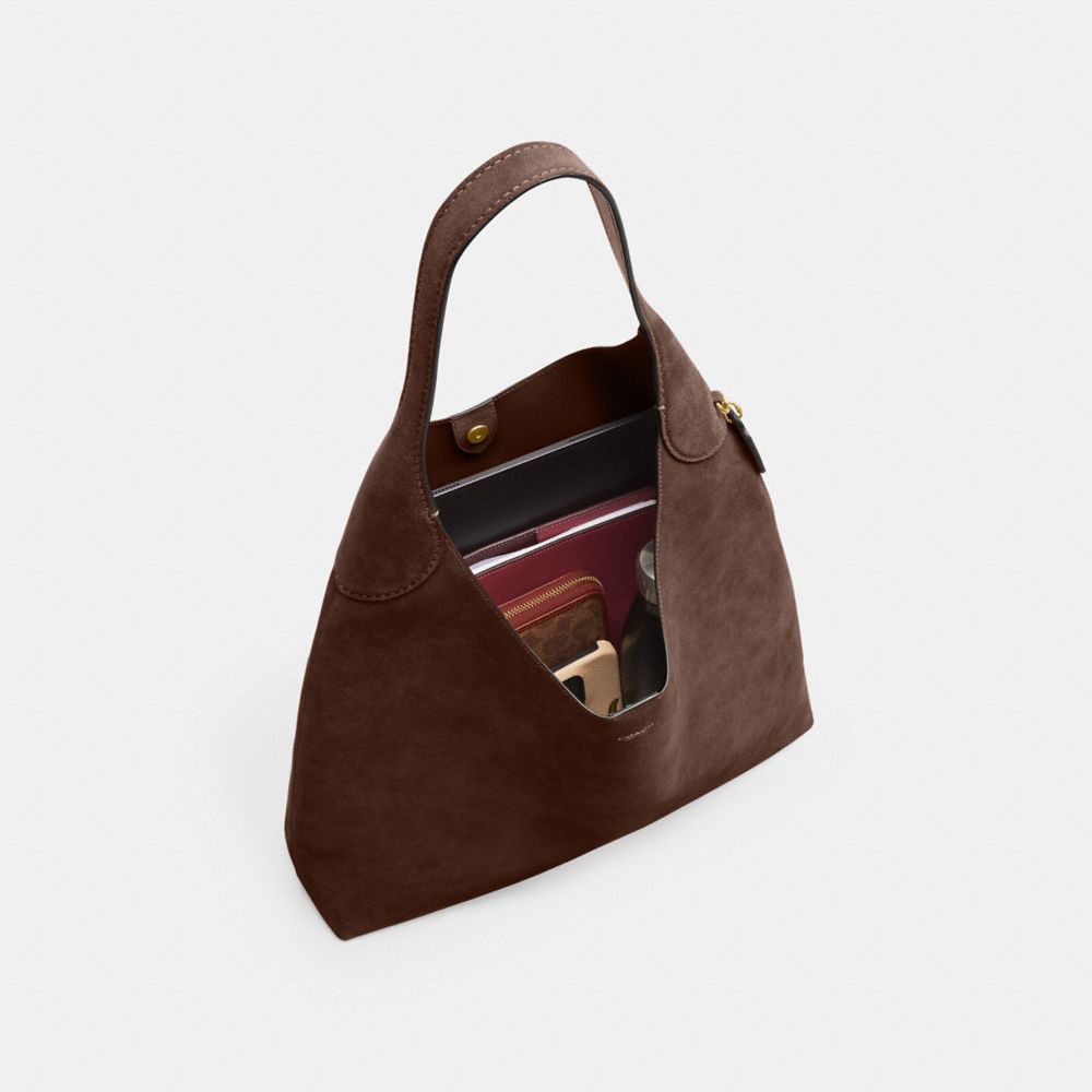 Coach Brooklyn Shoulder Bag 39 Brass Dark Chocolate