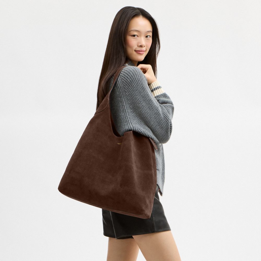 Coach Brooklyn Shoulder Bag 39 Brass Dark Chocolate