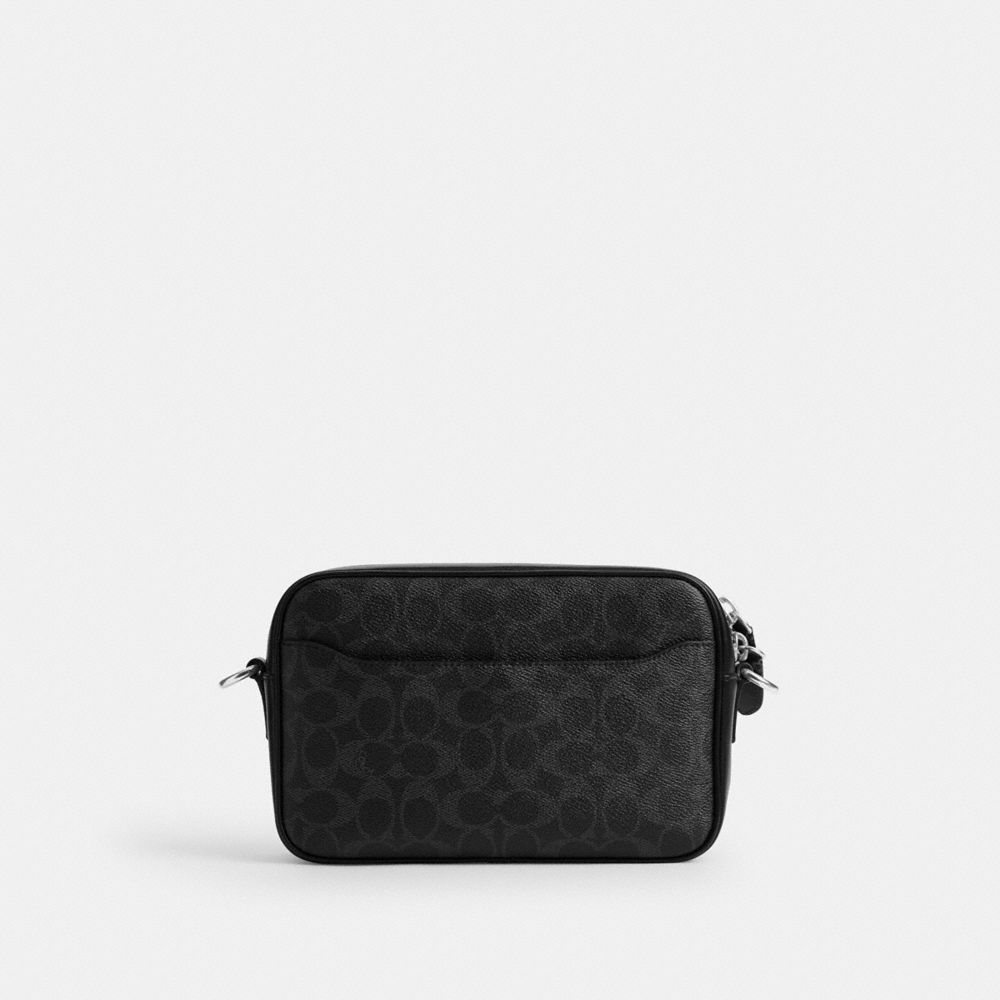 Coach Radio Camera Bag In Signature Canvas Black Signature