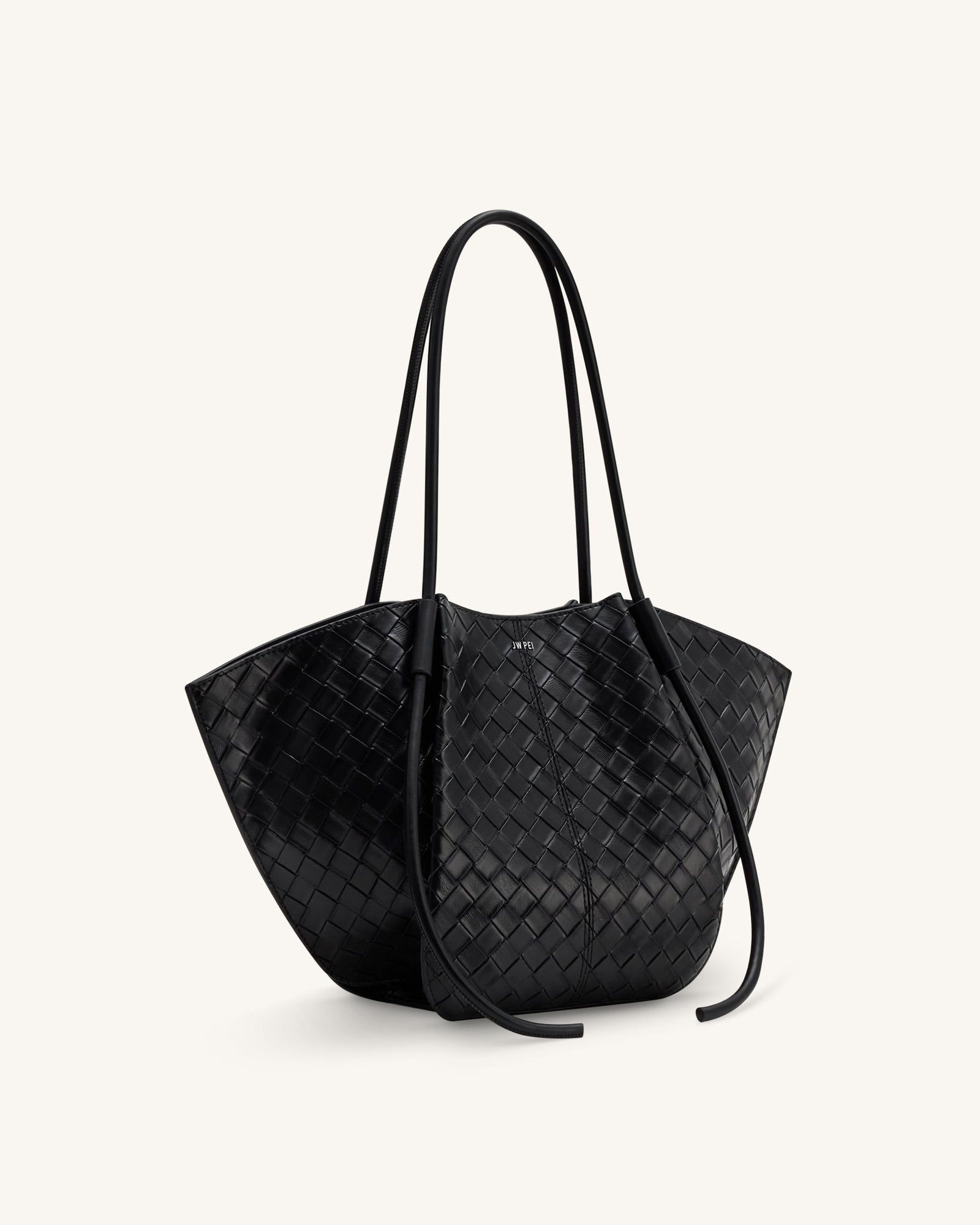 Jw Pei Nala Wide Weave Texture Tote Bag Black