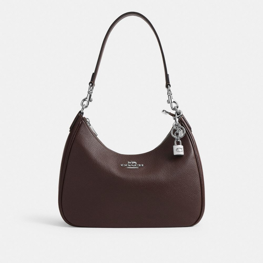 Coach Lock Bag Charm Silver Chalk