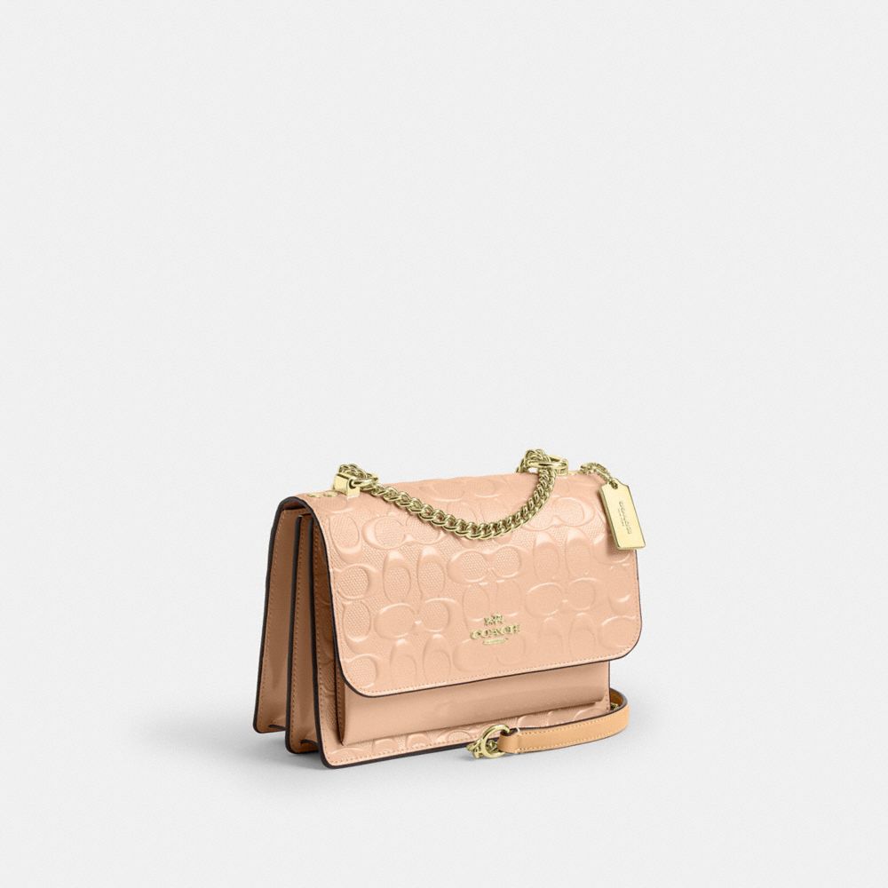 Coach Klare Crossbody Bag In Signature Leather Gold Faded Blush