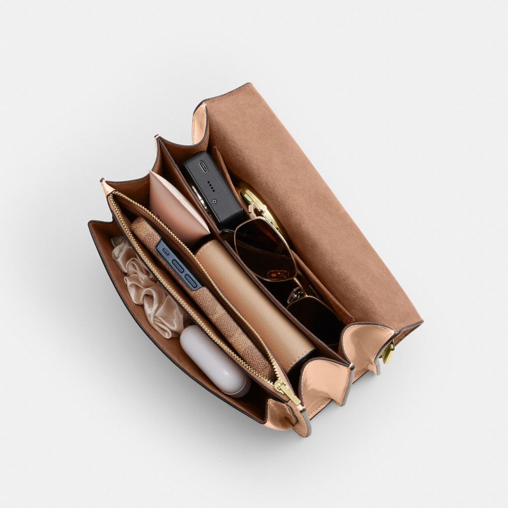 Coach Klare Crossbody Bag In Signature Leather Gold Faded Blush