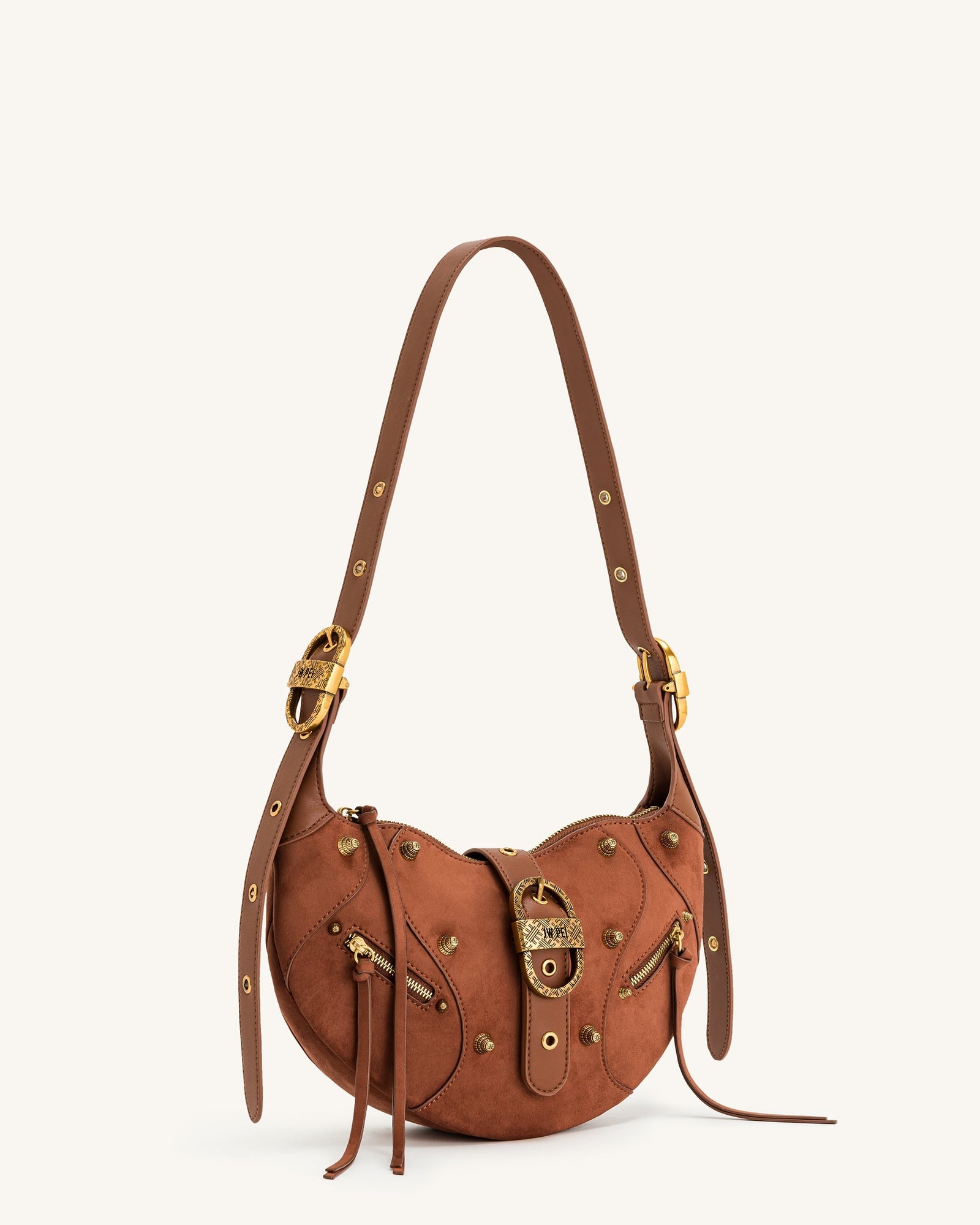 Jw Pei Tessa Suede Shoulder Bag Dark Birch Brown