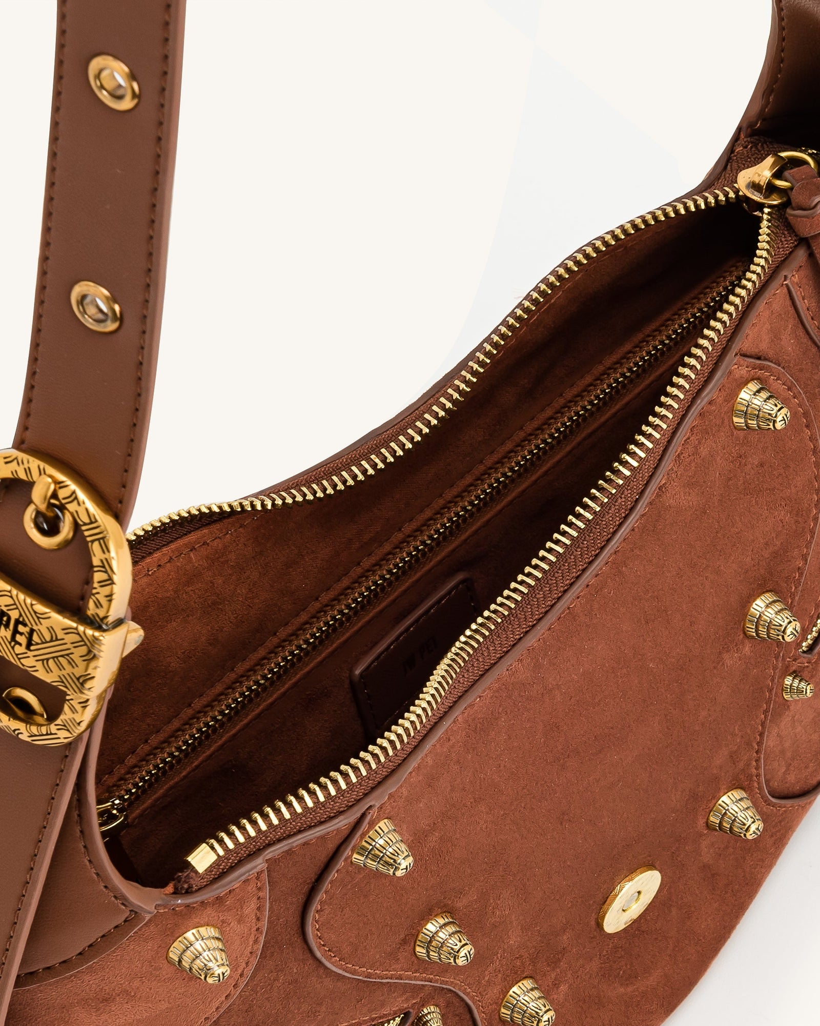 Jw Pei Tessa Suede Shoulder Bag Dark Birch Brown