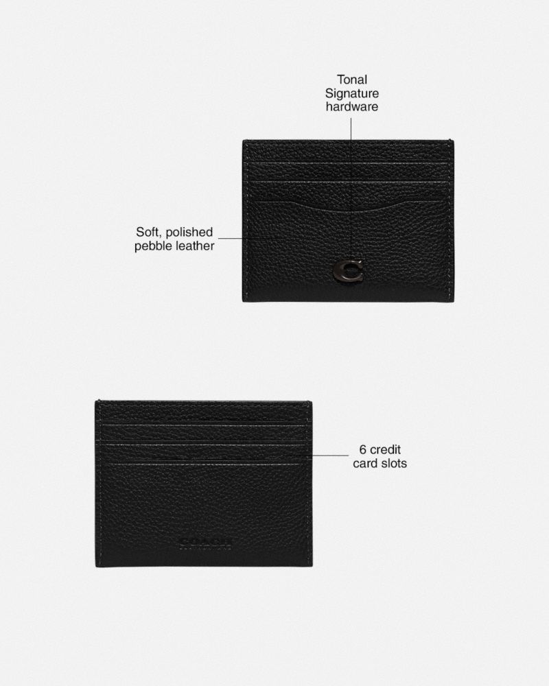Coach Card Case Chalk