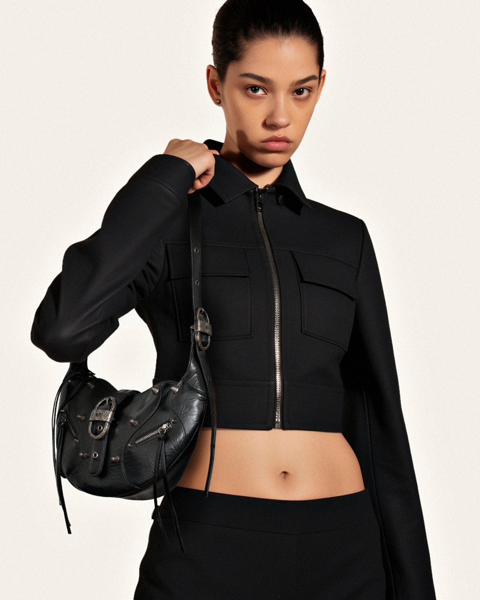 Jw Pei Tessa Crushed Shoulder Bag Black