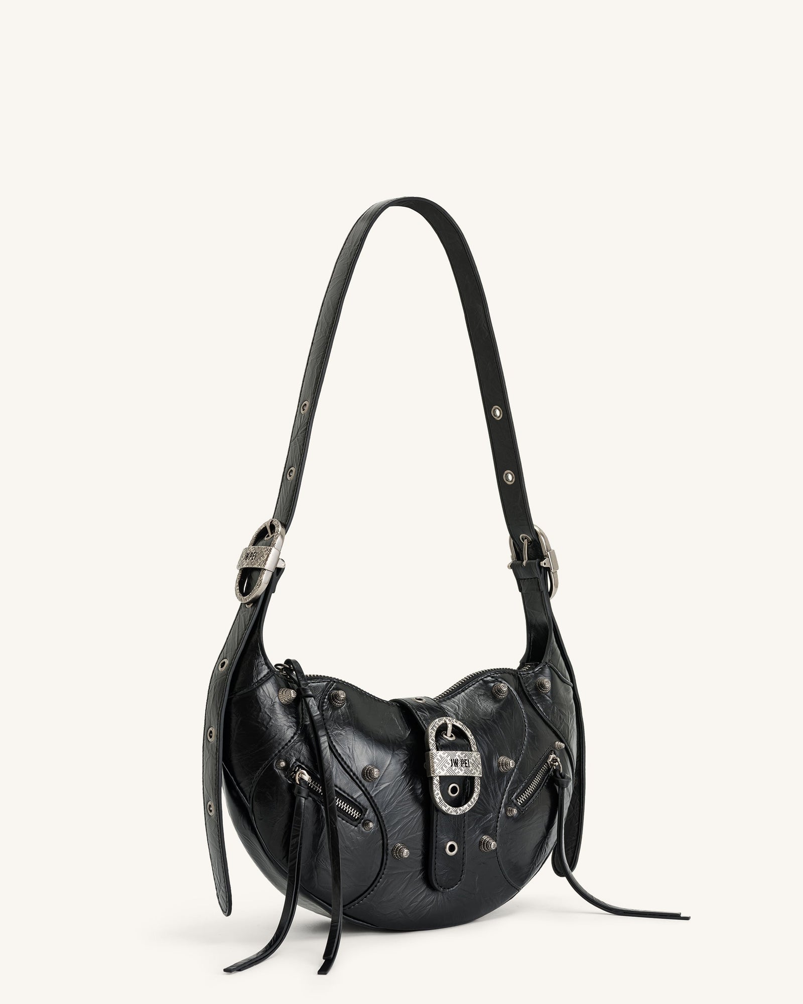Jw Pei Tessa Crushed Shoulder Bag Black