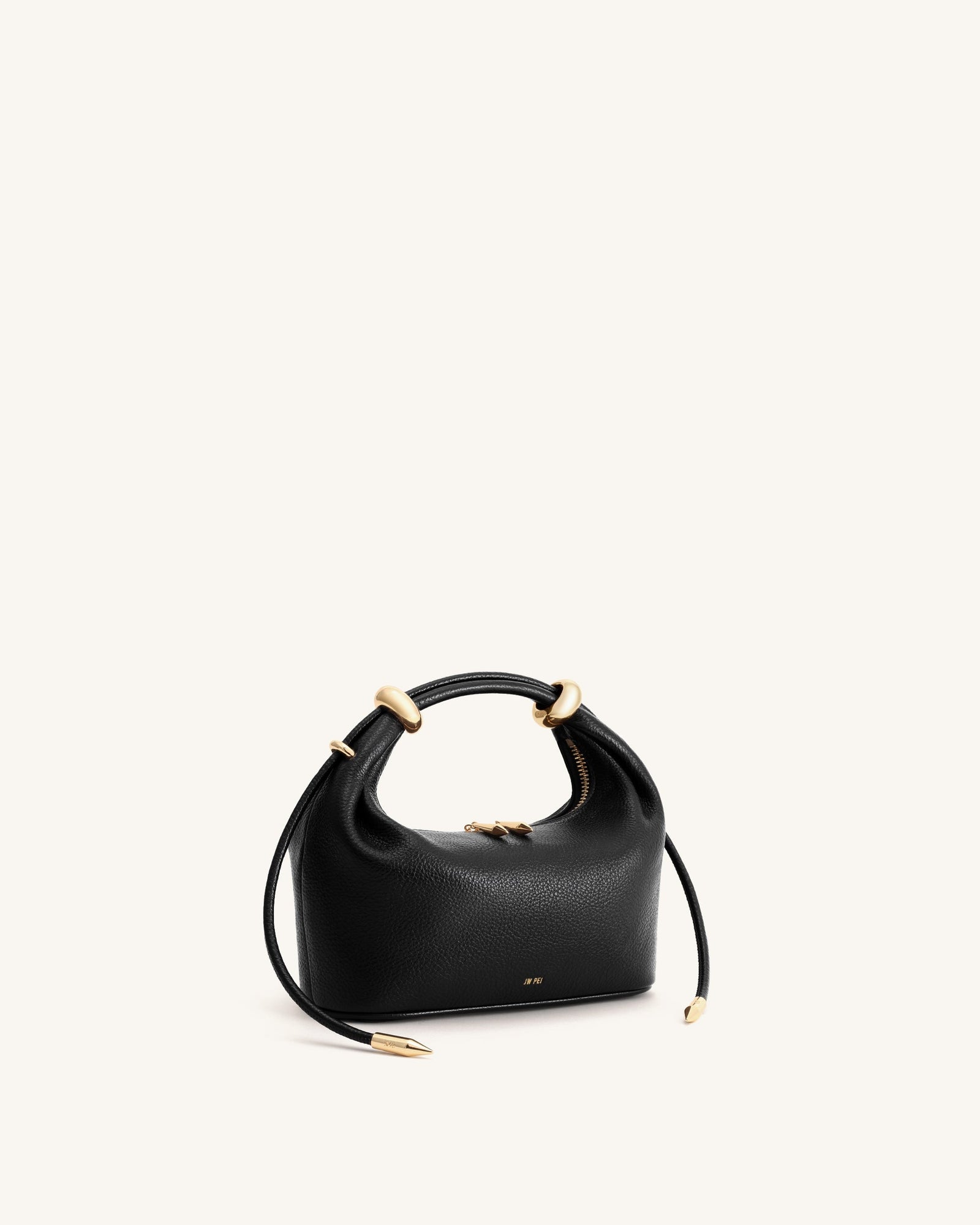Jw Pei Ellie Metal Ring Embellished Top Handle Bag Black