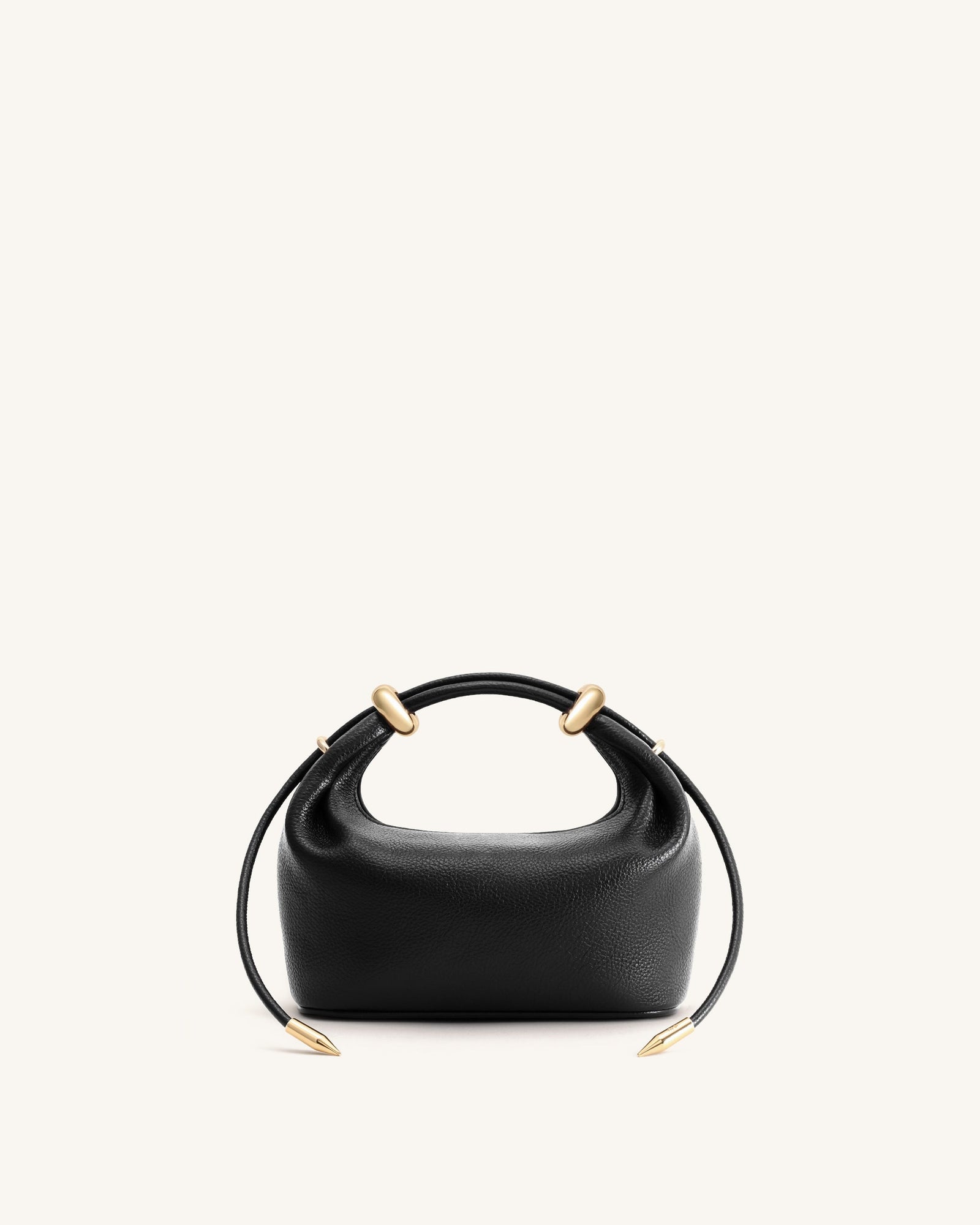 Jw Pei Ellie Metal Ring Embellished Top Handle Bag Black