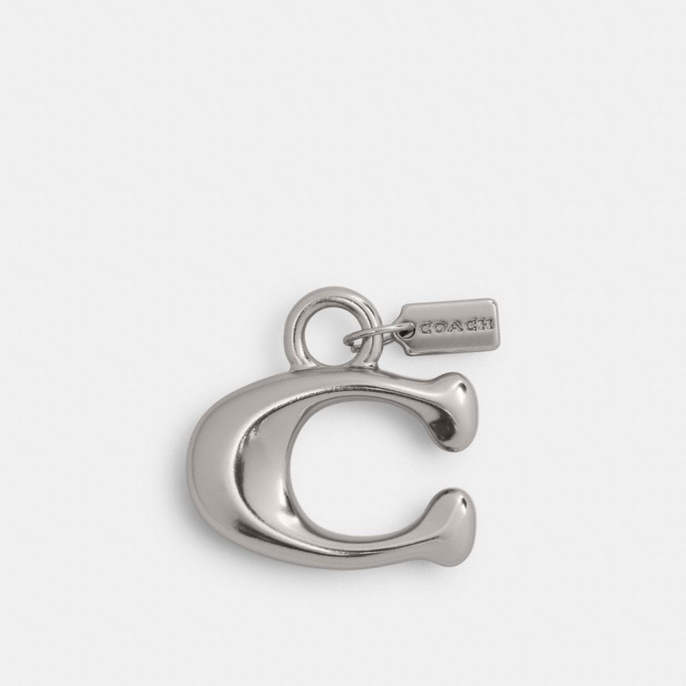 Coach Small Signature Shoe Charm Silver