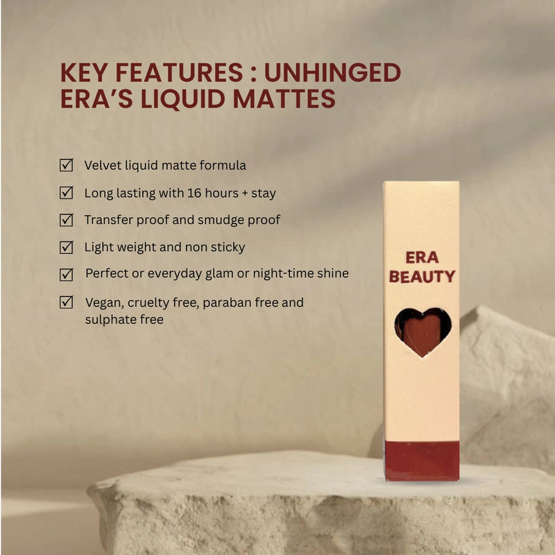 Era Beauty Velvet Liquid Matte Lipstick - Unhinged