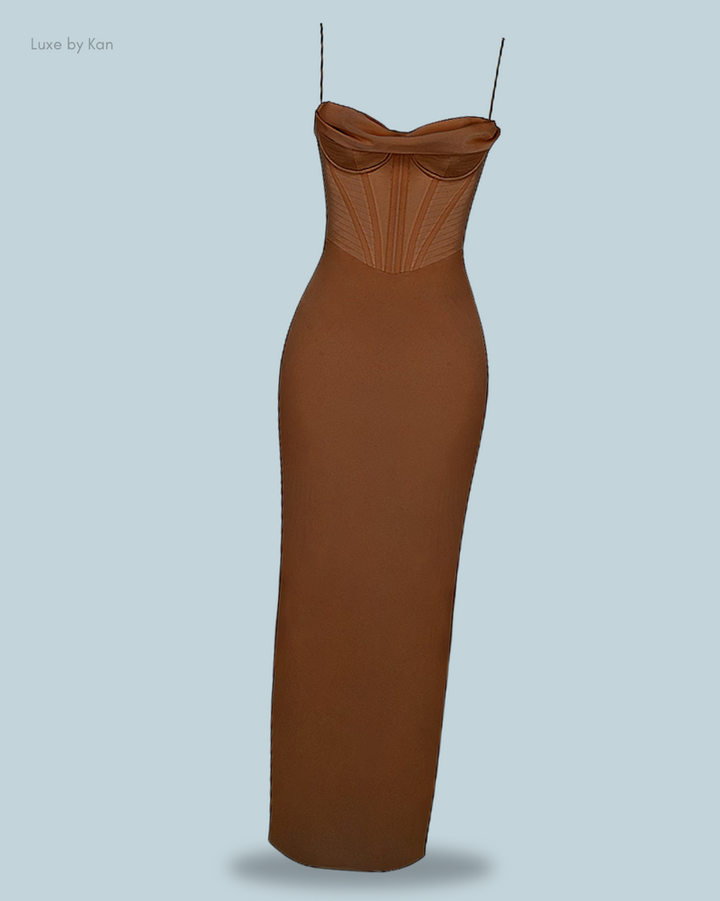HOUSE OF CB Charmaine Corset Maxi Dress