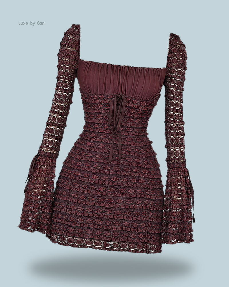 HOUSE OF CB Marisa Espresso Lace Dress