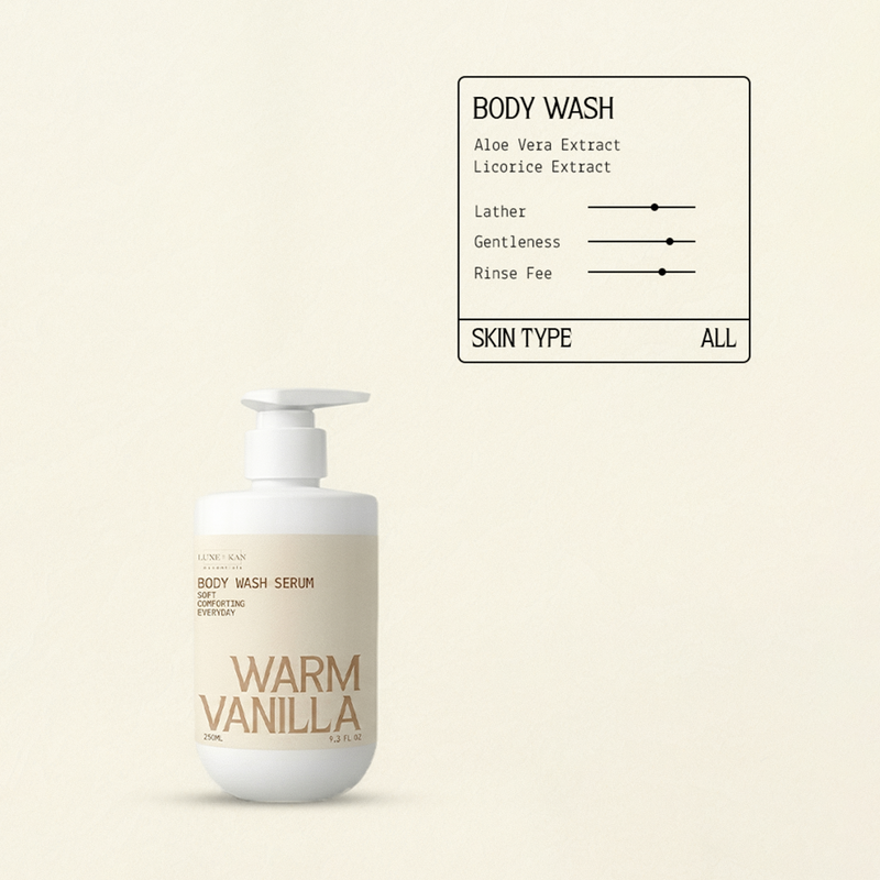LBK Essentials Warm Vanilla Body Wash Serum 250ml