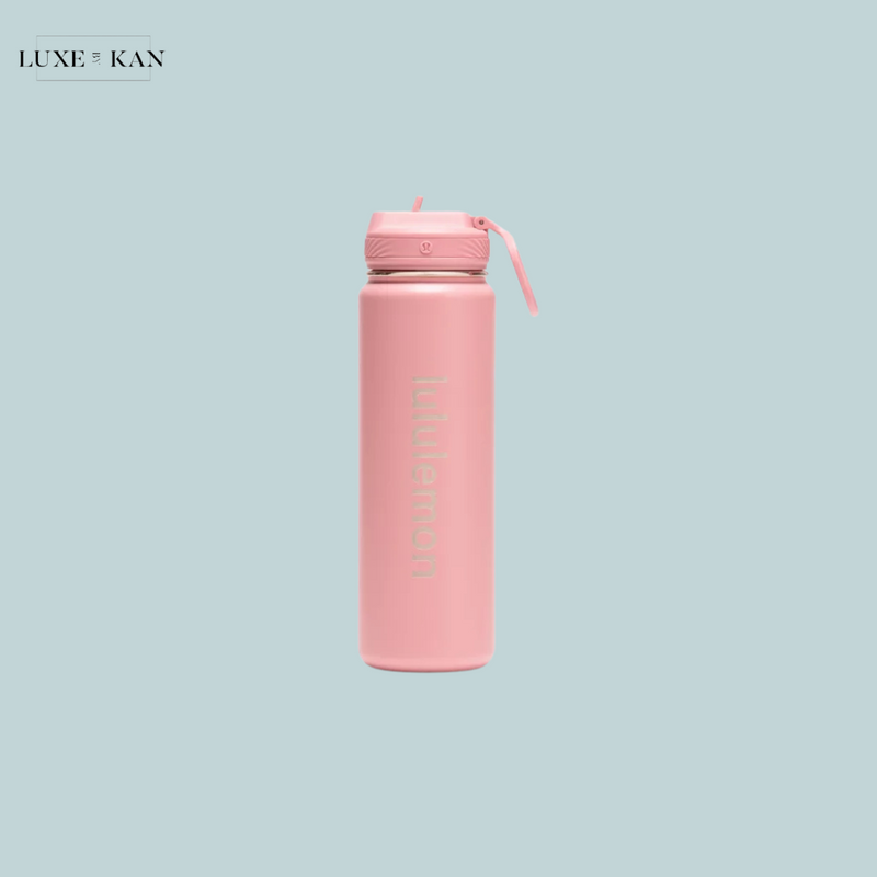 Lululemon Back to Life Sport Bottle 24oz Straw Lid Pink