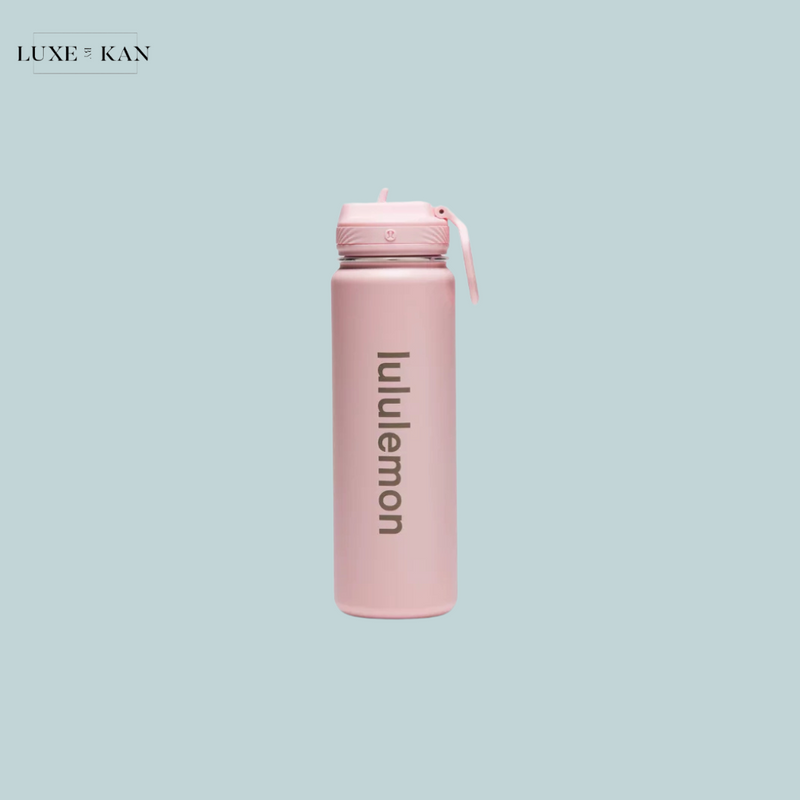 Lululemon Back to Life Sport Bottle 24oz Straw Lid Pink