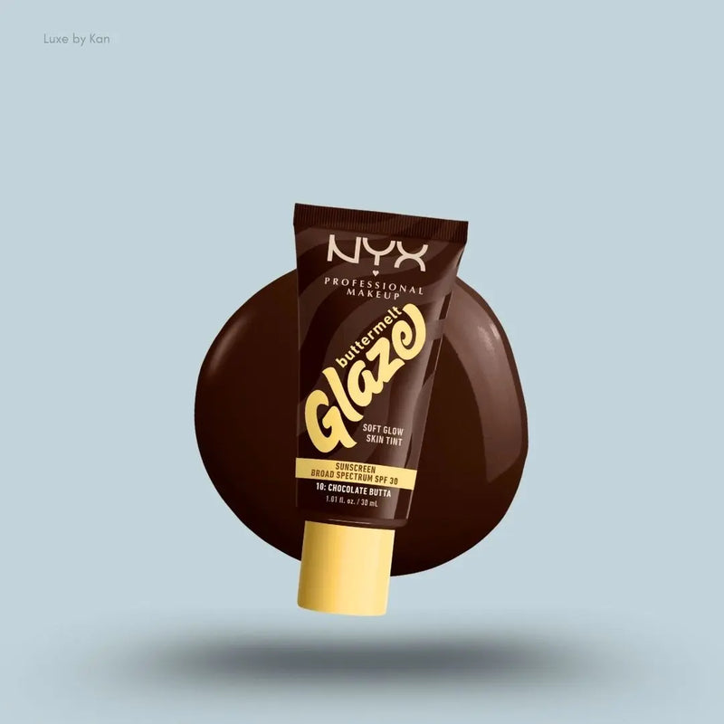 NYX Professional Makeup Buttermelt Glaze Soft Glow Skin Tint + SPF/FPS 30 Foundation (Various Shades)