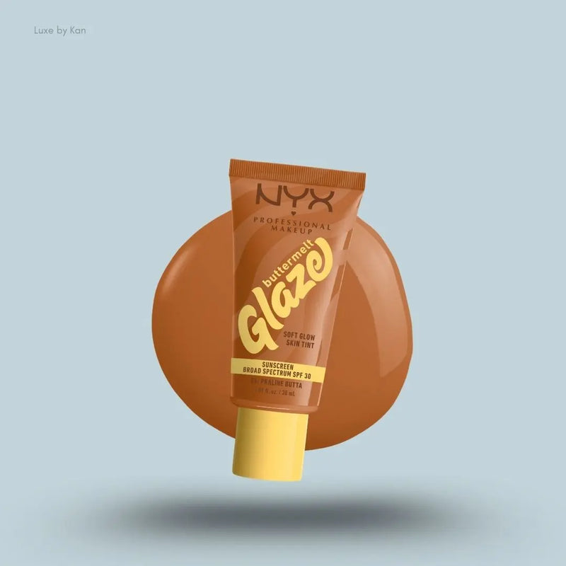 NYX Professional Makeup Buttermelt Glaze Soft Glow Skin Tint + SPF/FPS 30 Foundation (Various Shades)