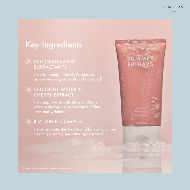 Summer Fridays Pink Dew Gel Cleanser
