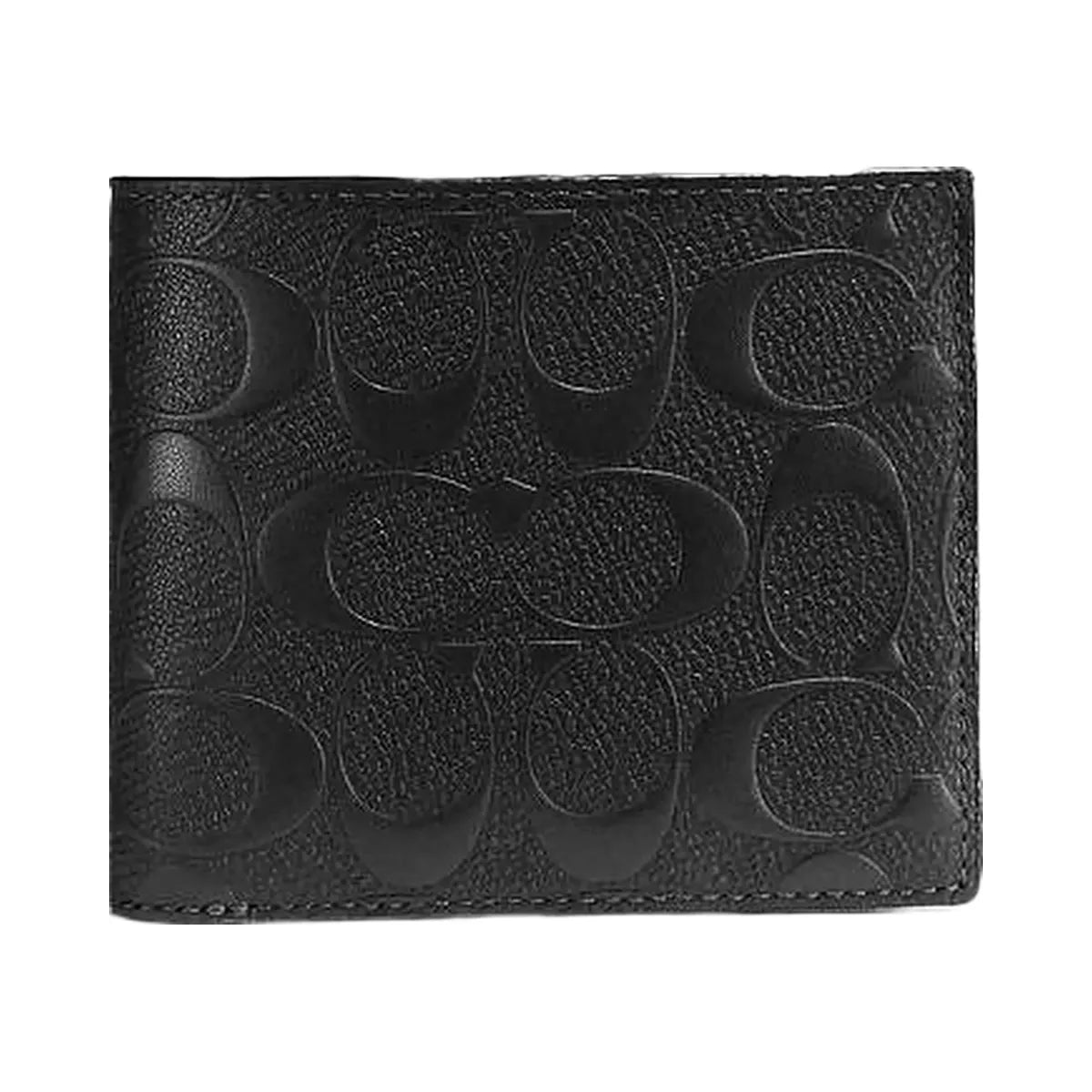 Coach 3 In 1 Wallet In Signature Leather Smooth Leather-Black