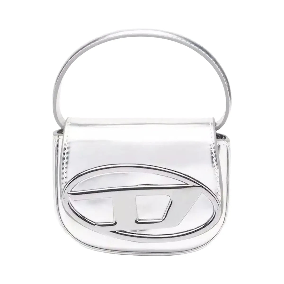 Diesel 1Dr Xs Mini Bag With D Plaque Silver