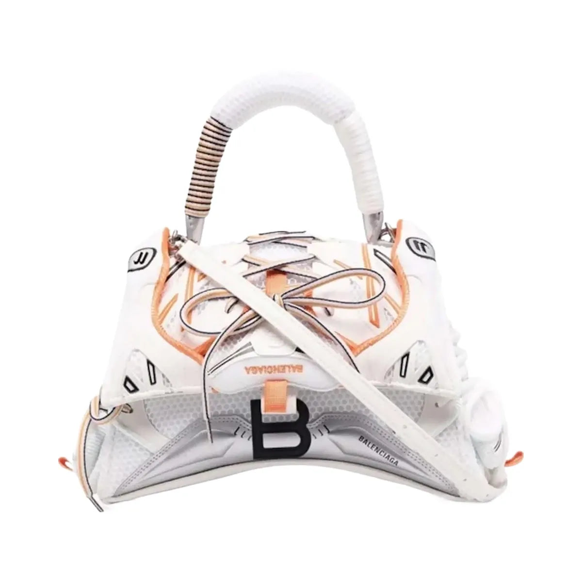 Balenciaga Sneakerhead Top Handle Small White/Orange