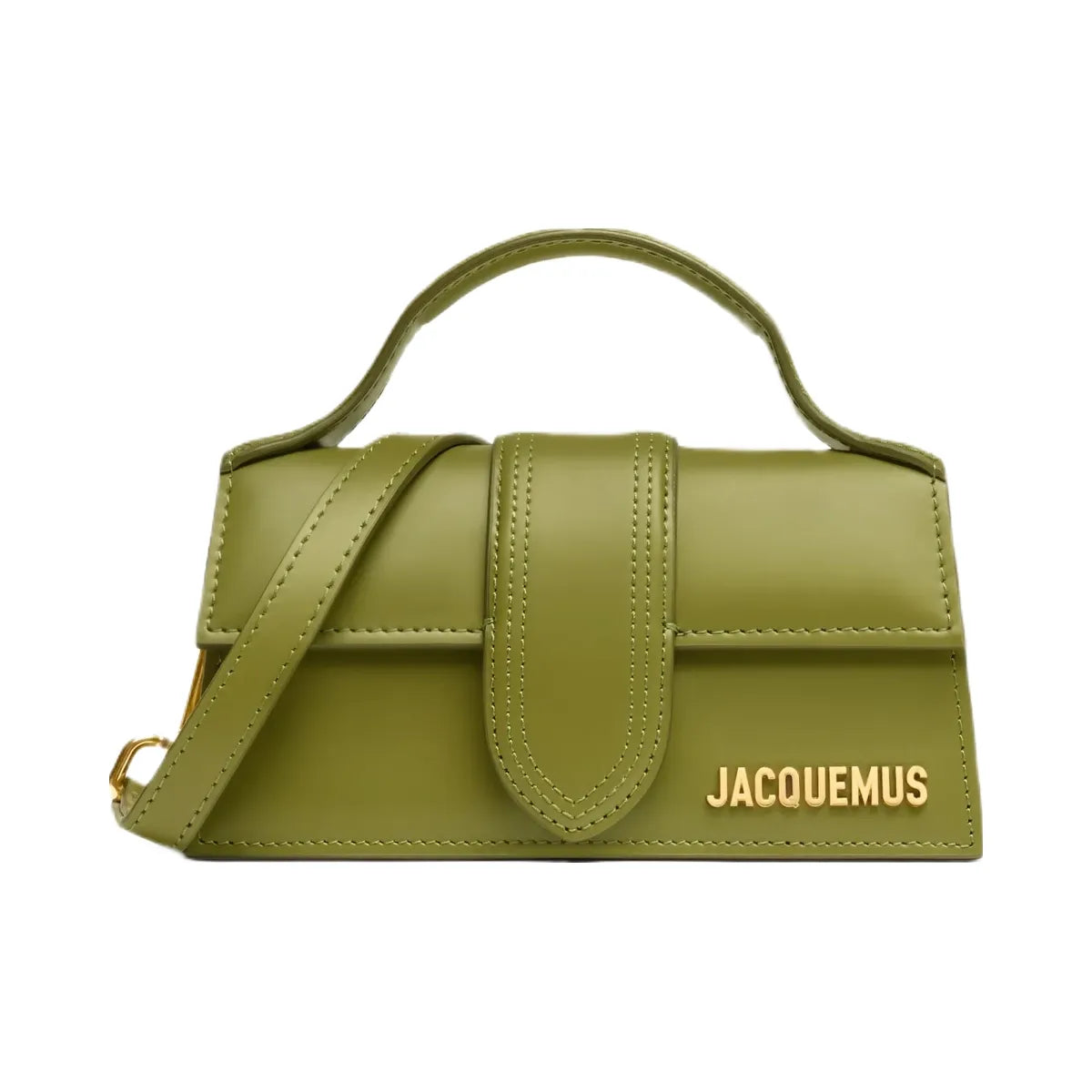 Jacquemus The Bambino Smooth Leather Structured Bag Khaki