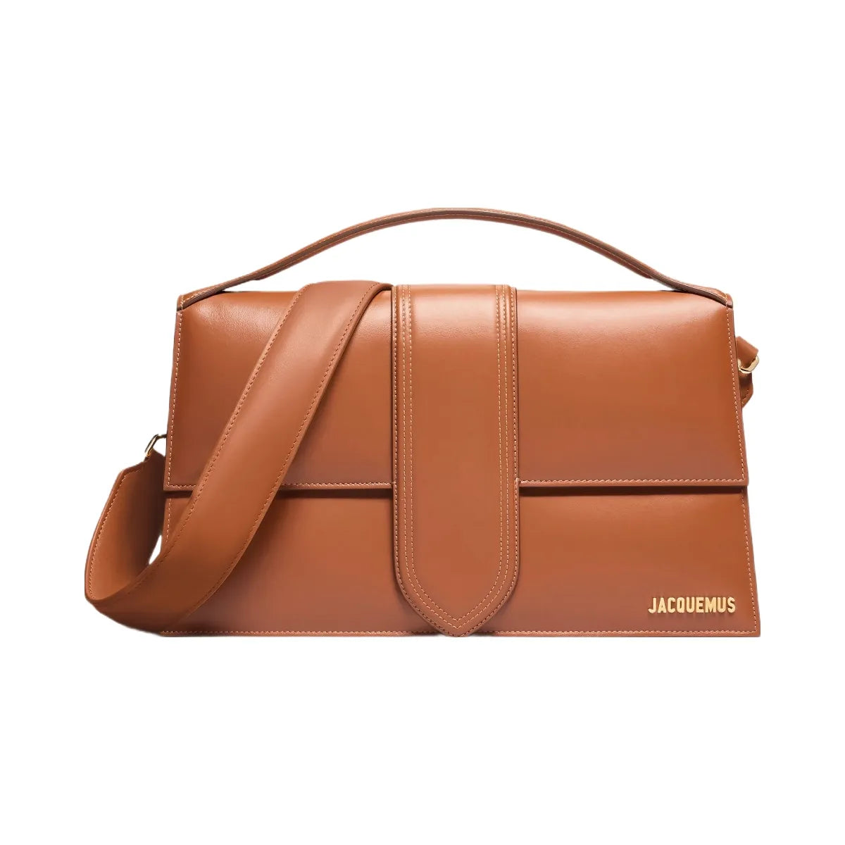 Jacquemus The Bambinou Smooth Leather Structured Bag Light Brown