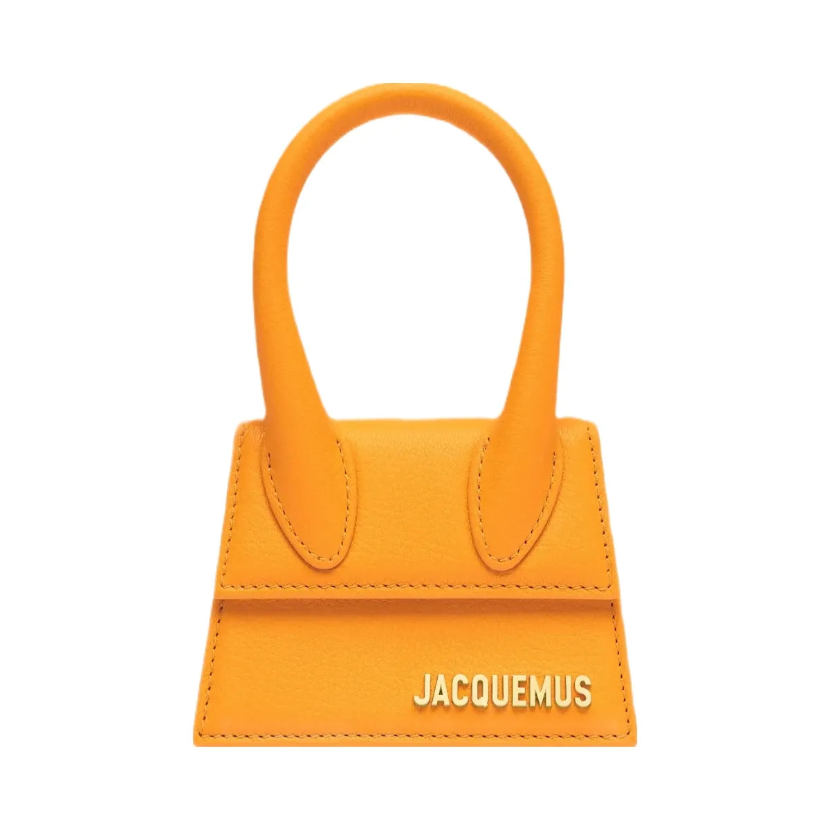 Jacquemus The Chiquito Soft Grained Leather Structured Bag Dark Orange