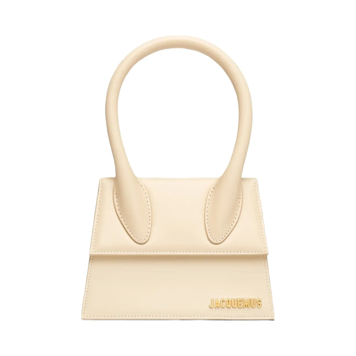 Jacquemus The Medium Chiquito Structured Crocodile-Effect Leather Bag Ivory