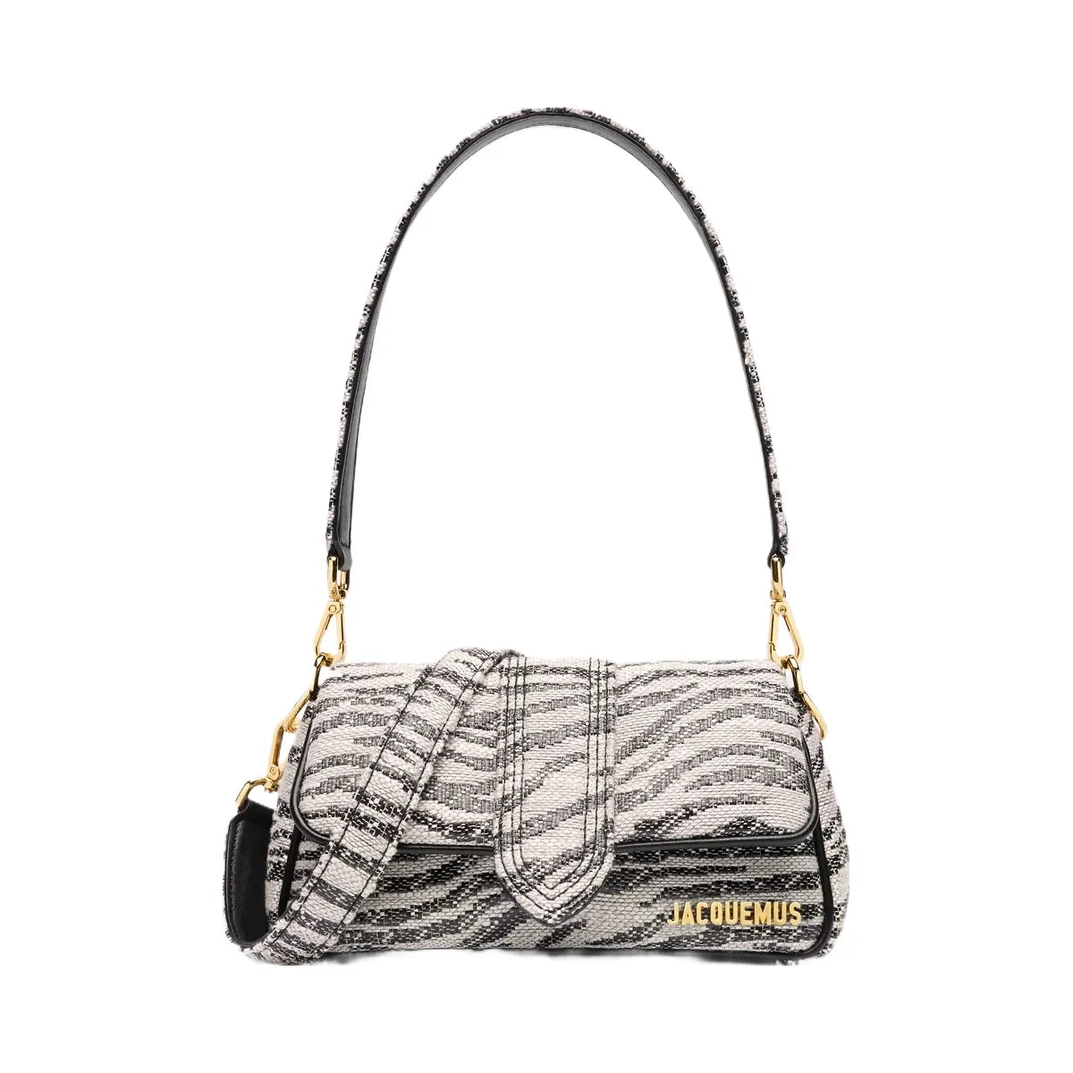 Jacquemus The Small Bambimou Mini Puffed Flap Bag Black & White Zebra