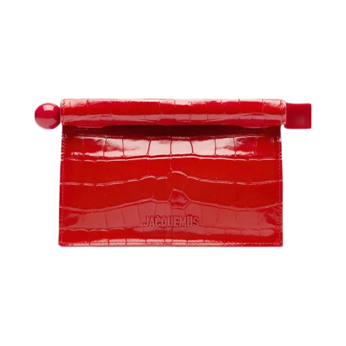 Jacquemus The Small Rond CarreClutch Mini Take-Away Pouch Bag Red