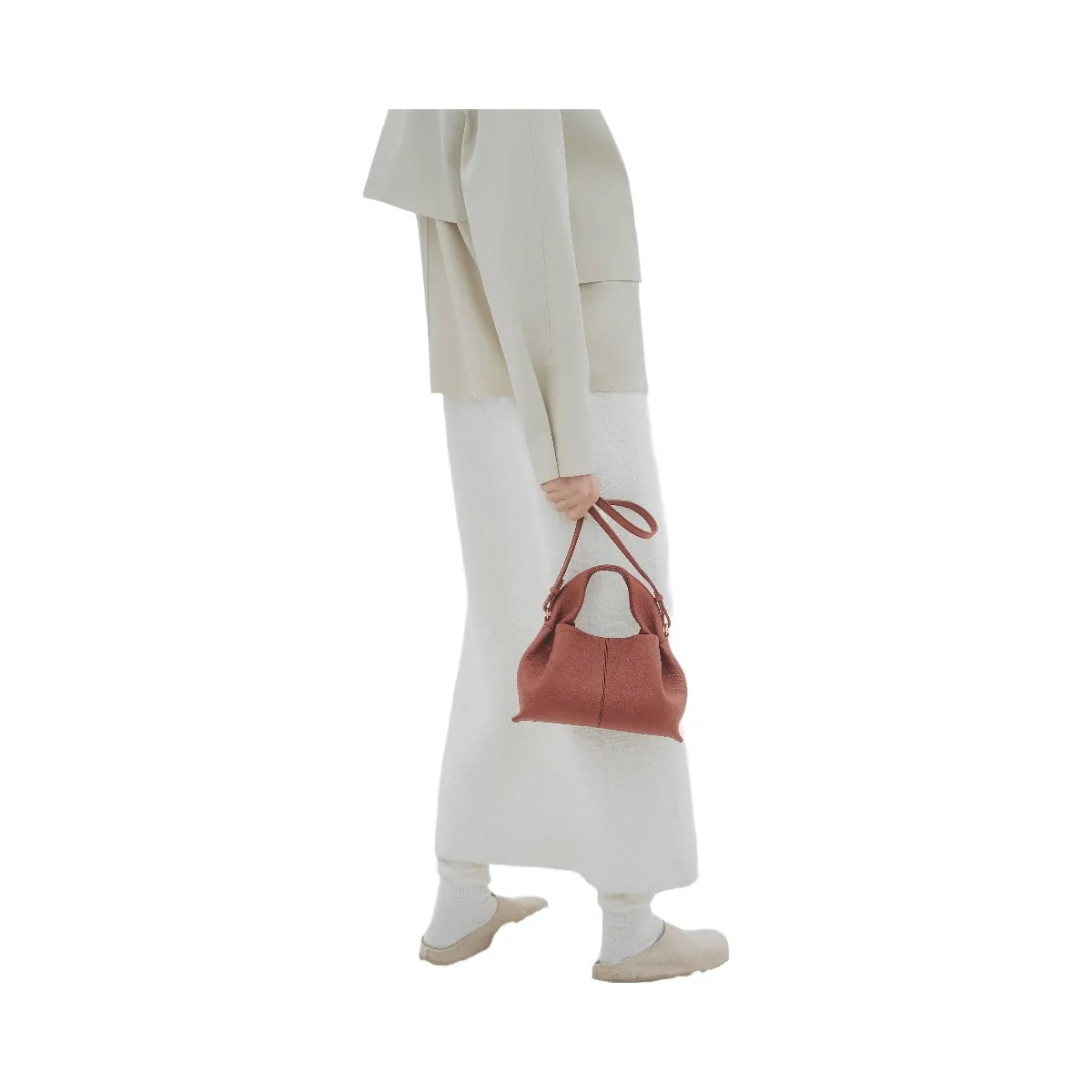 Polene Numero Neuf Mini Textured Red Clay