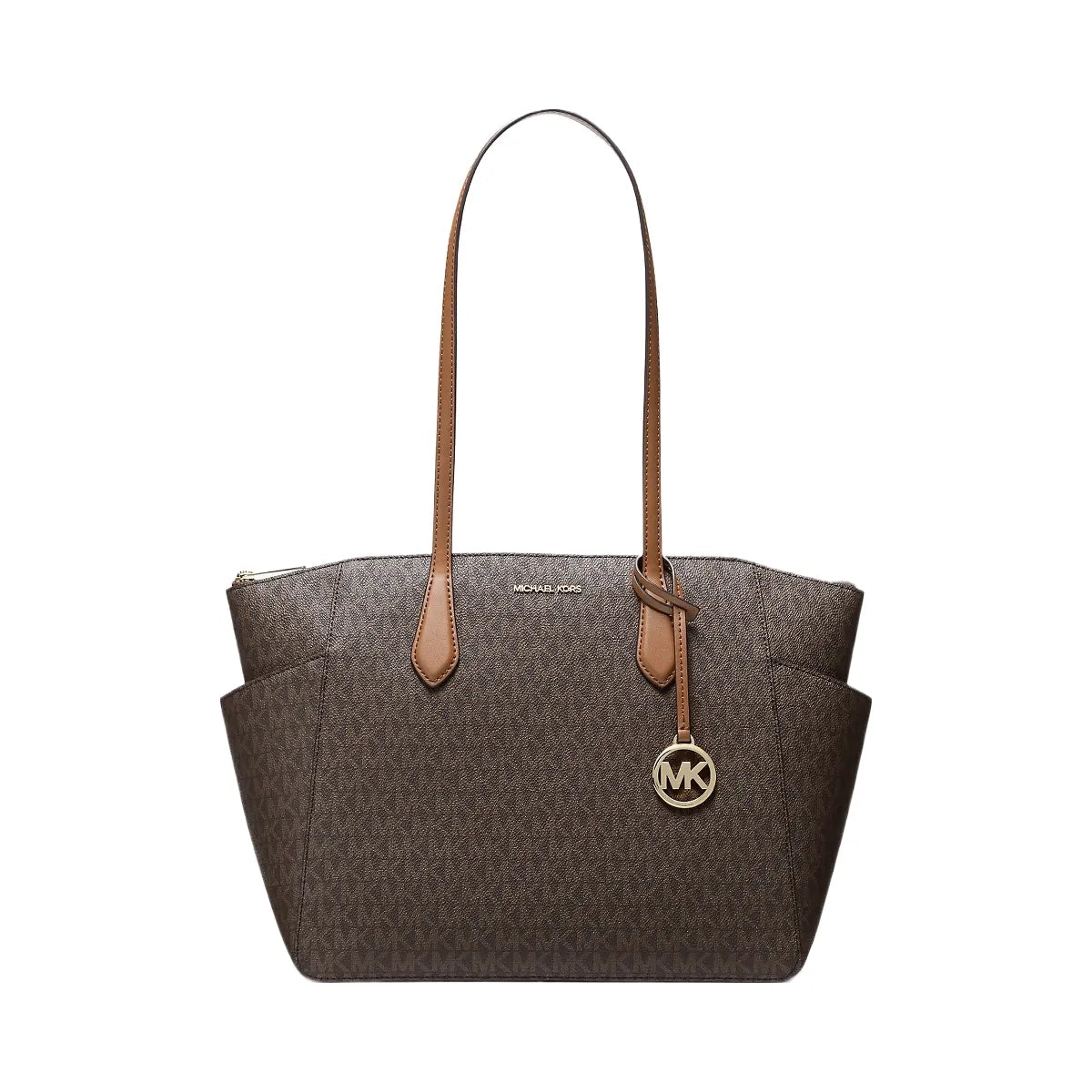 Michael Kors Marilyn Medium Signature Logo Tote Bag Brown