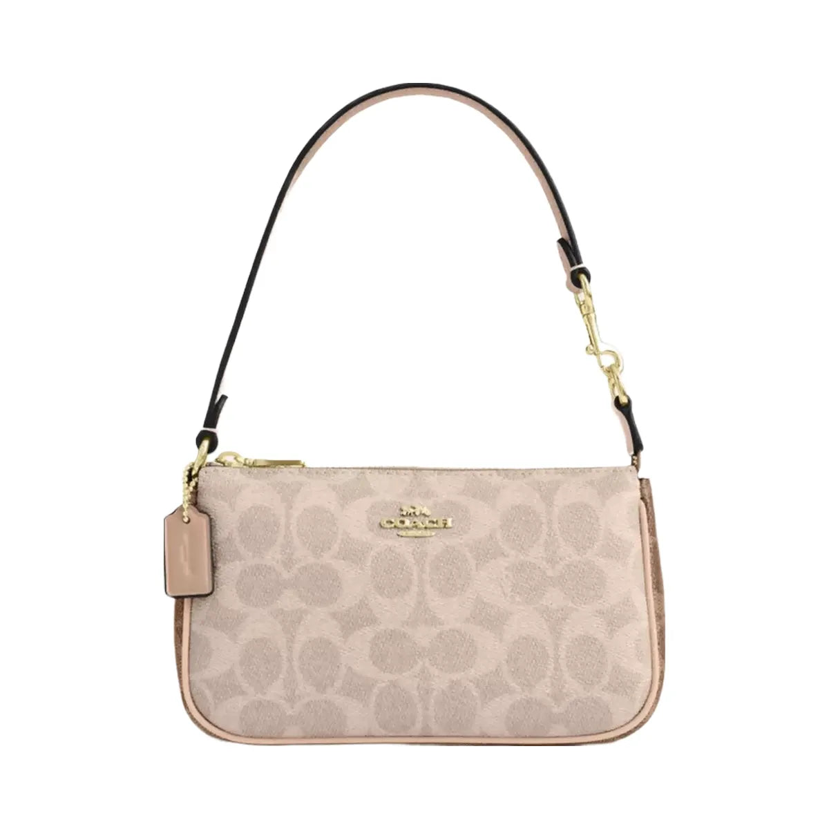 COACH Nolita 19 In Blocked Signature Canvas Gold/Sand/Tan
